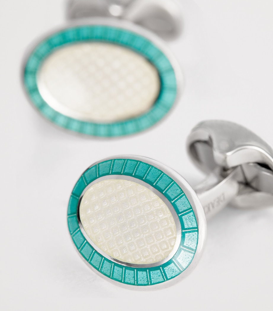 Sterling Silver Enamel Cufflinks SILVER Image 5