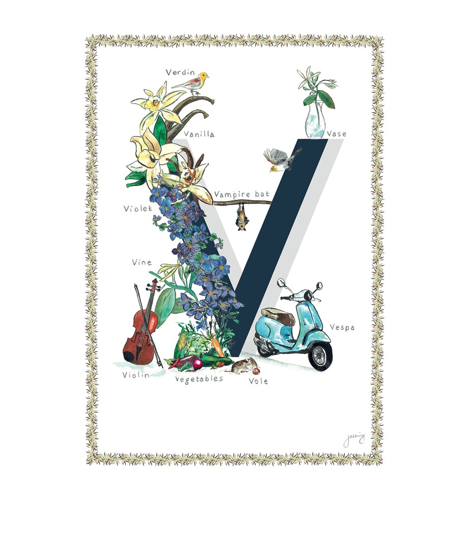 A4 Letter Print NAVY Image 1