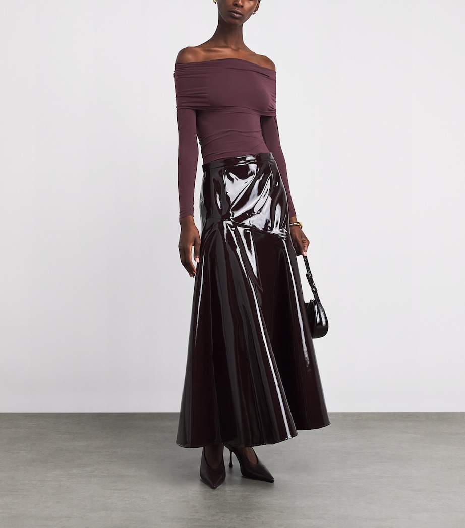 Off-The-Shoulder Draped Top 3249 WILD PLUM Image 2