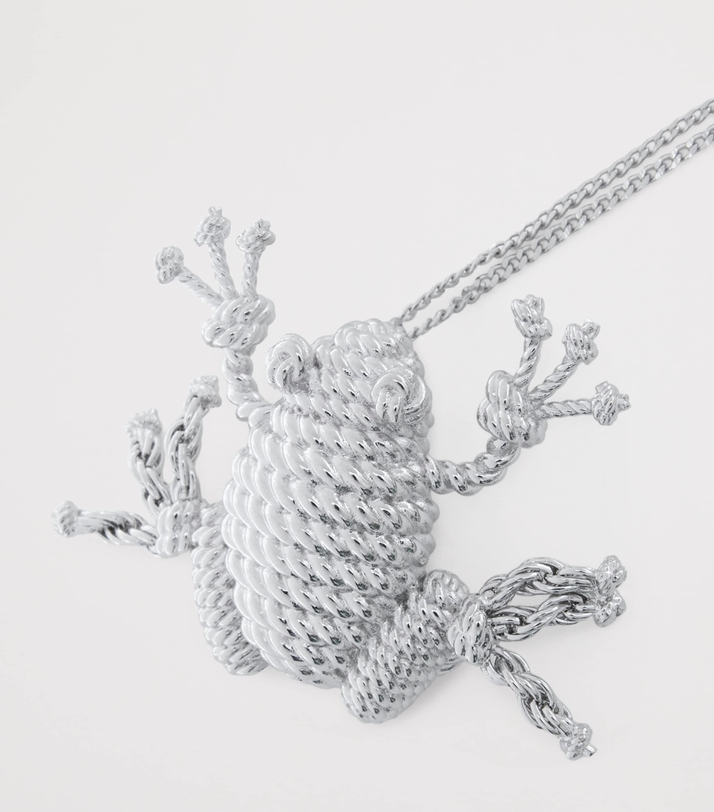 LOEWE Rope Frog Necklace Silver Image 3