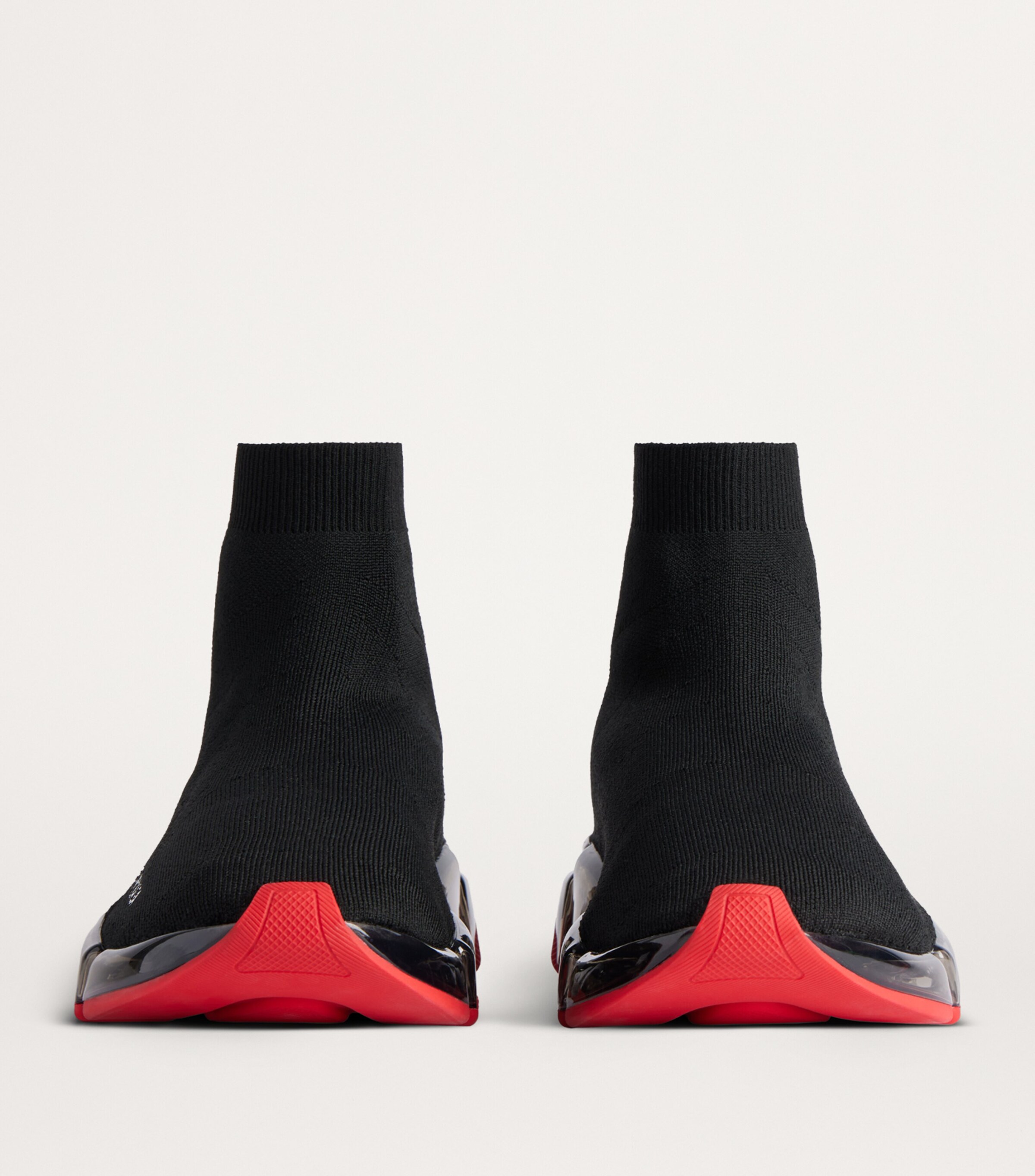 Speed Clear Sole Balenciaga Red Sock Sneakers Buy Balenciaga Black