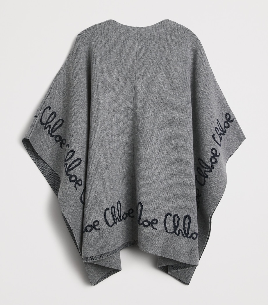 Cotton-Wool Logo Cape (6-12 Years) HEATHER GREY Image 2