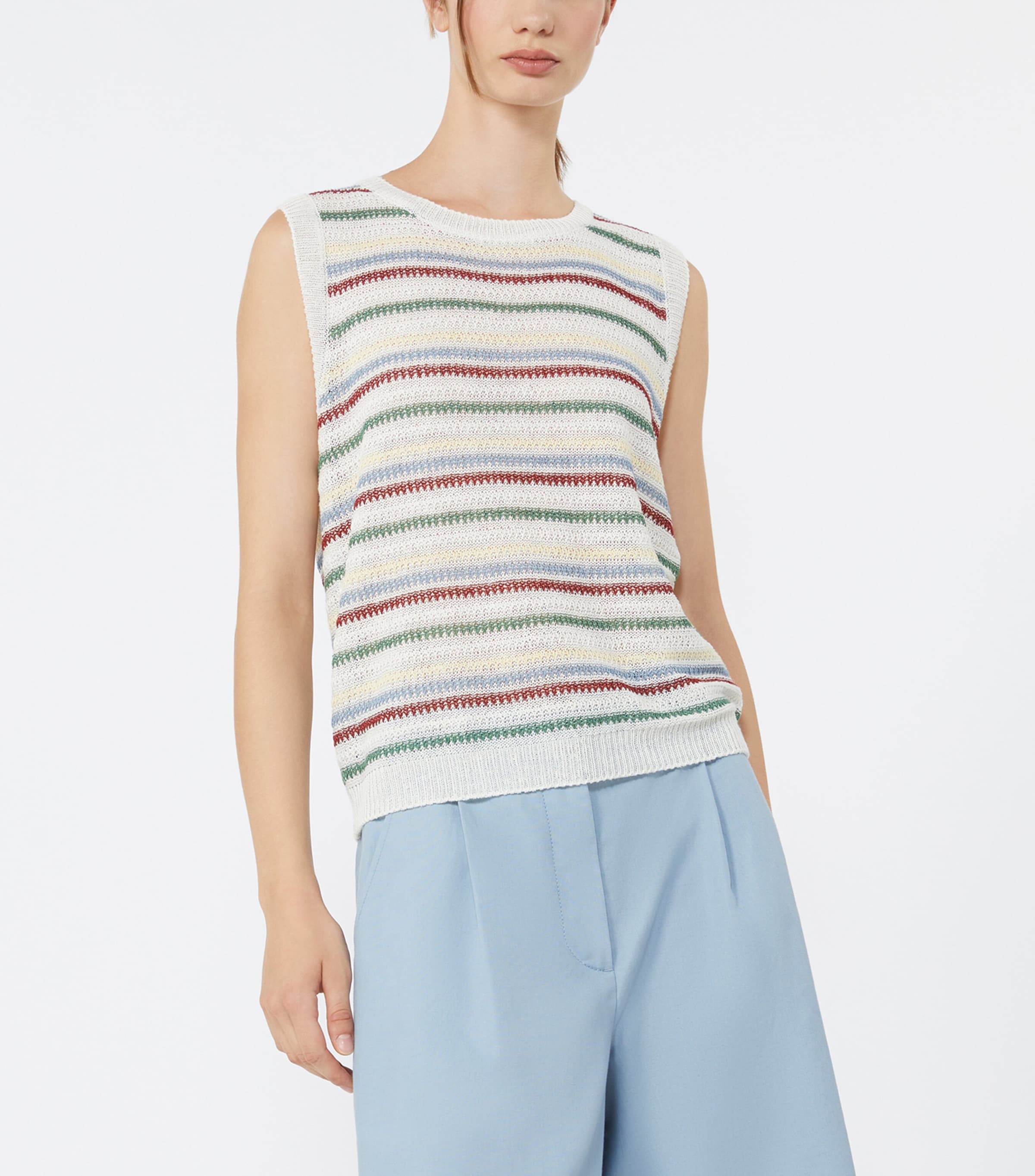 Linen Sweater Vest MULTICOLOUR Image 4