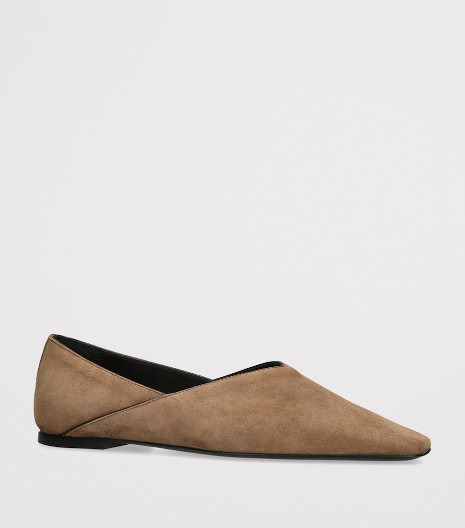 Suede Everyday Ballet Flats BEIGE Image 3