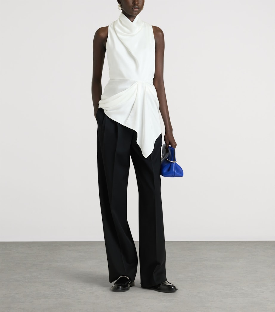 Givenchy Womens Draped Cowl-Neck Blouse Image 2