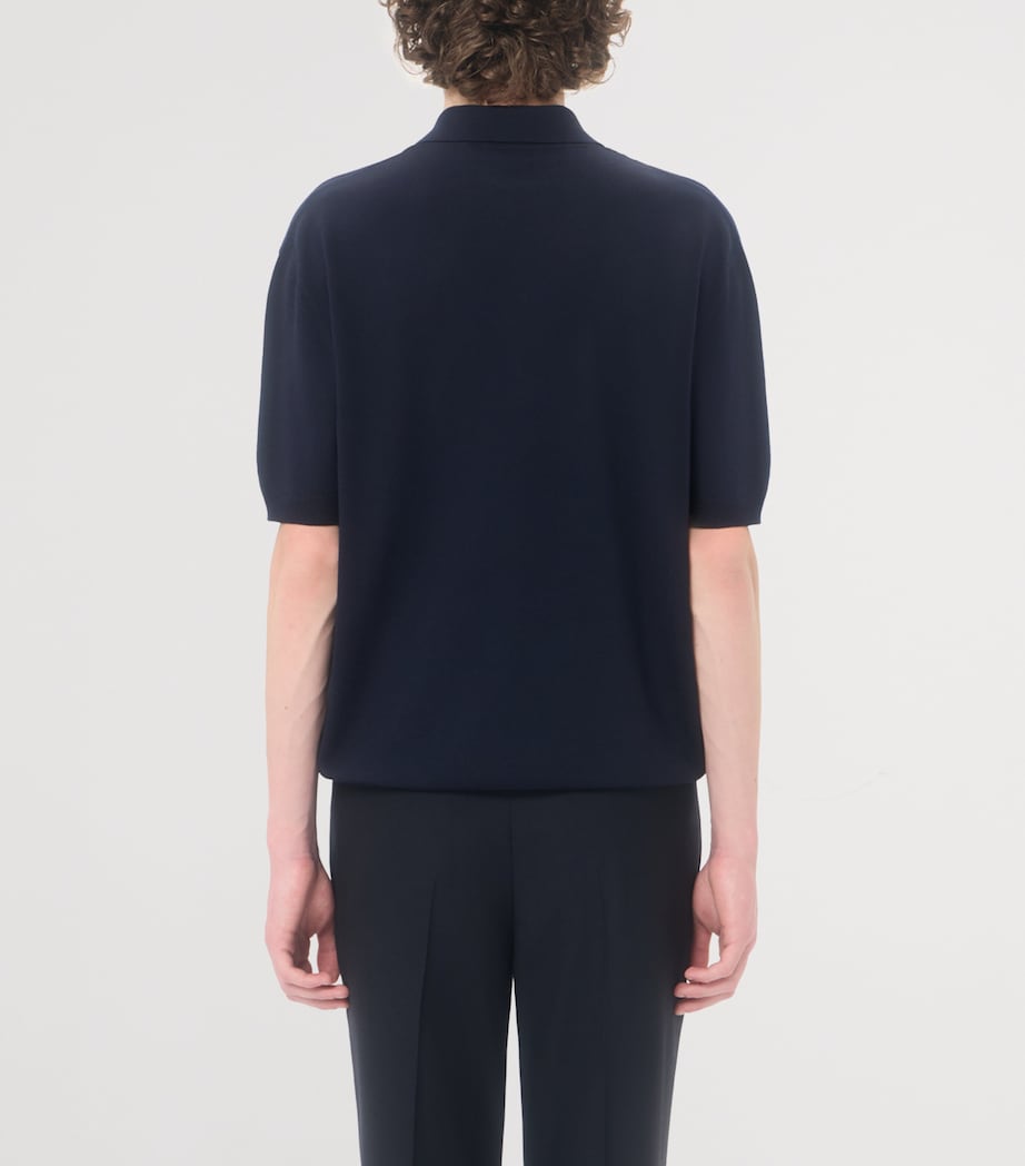 Valentino Mens Virgin Wool VLogo Signature Polo Shirt Image 5