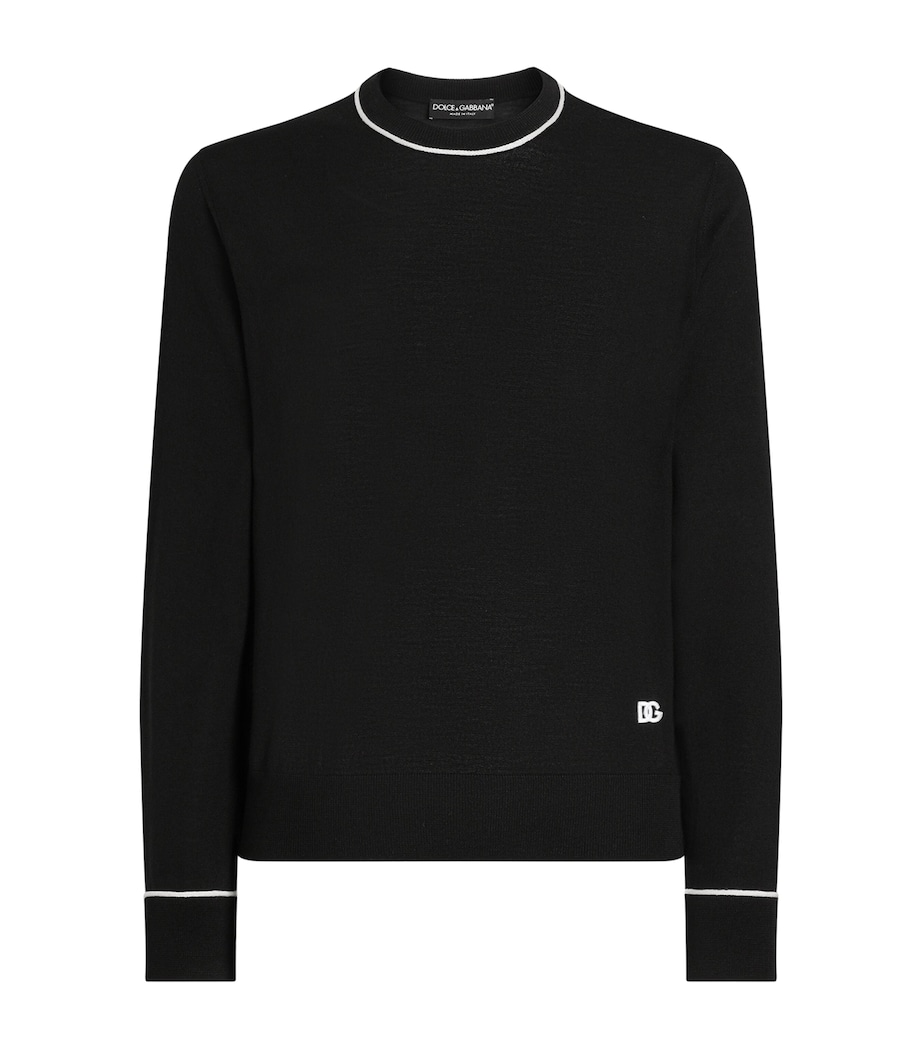 Wool Crew-Neck Sweater N0000-BLACK Image 1