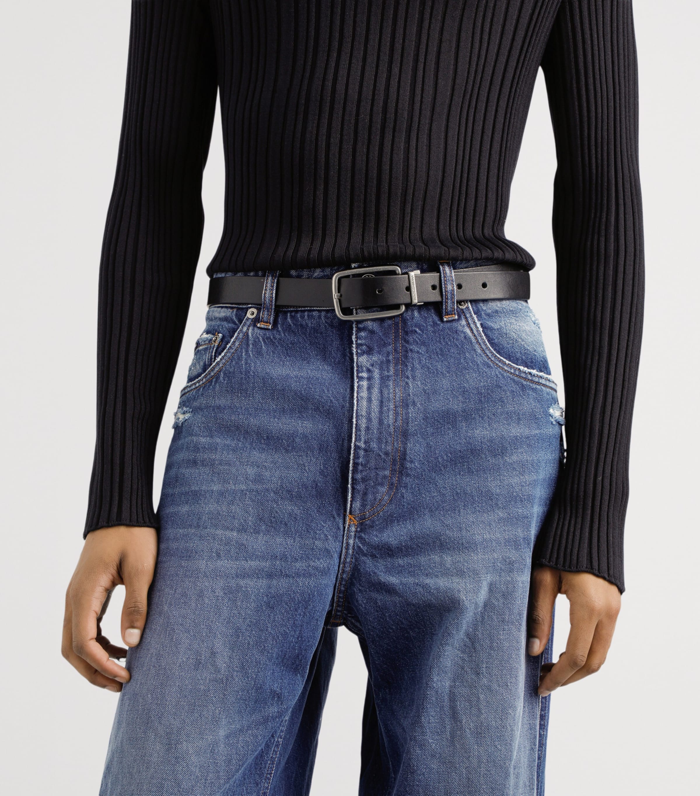 Leather Belt 80999 BLACK Image 2