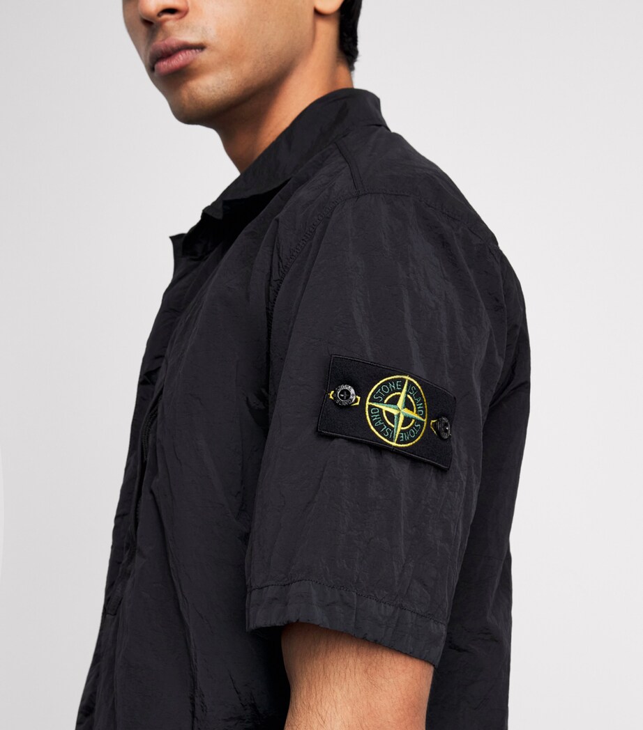 Stone Island Mens Nylon Zip-Up T-Shirt Image 3
