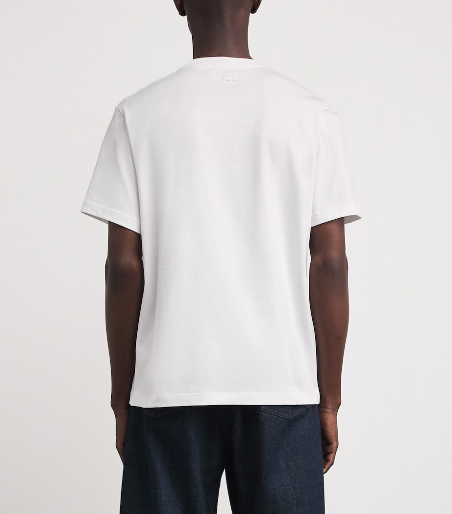 Lacoste Mens Cotton Jersey Tennis-Embroidered T-Shirt White Image 5