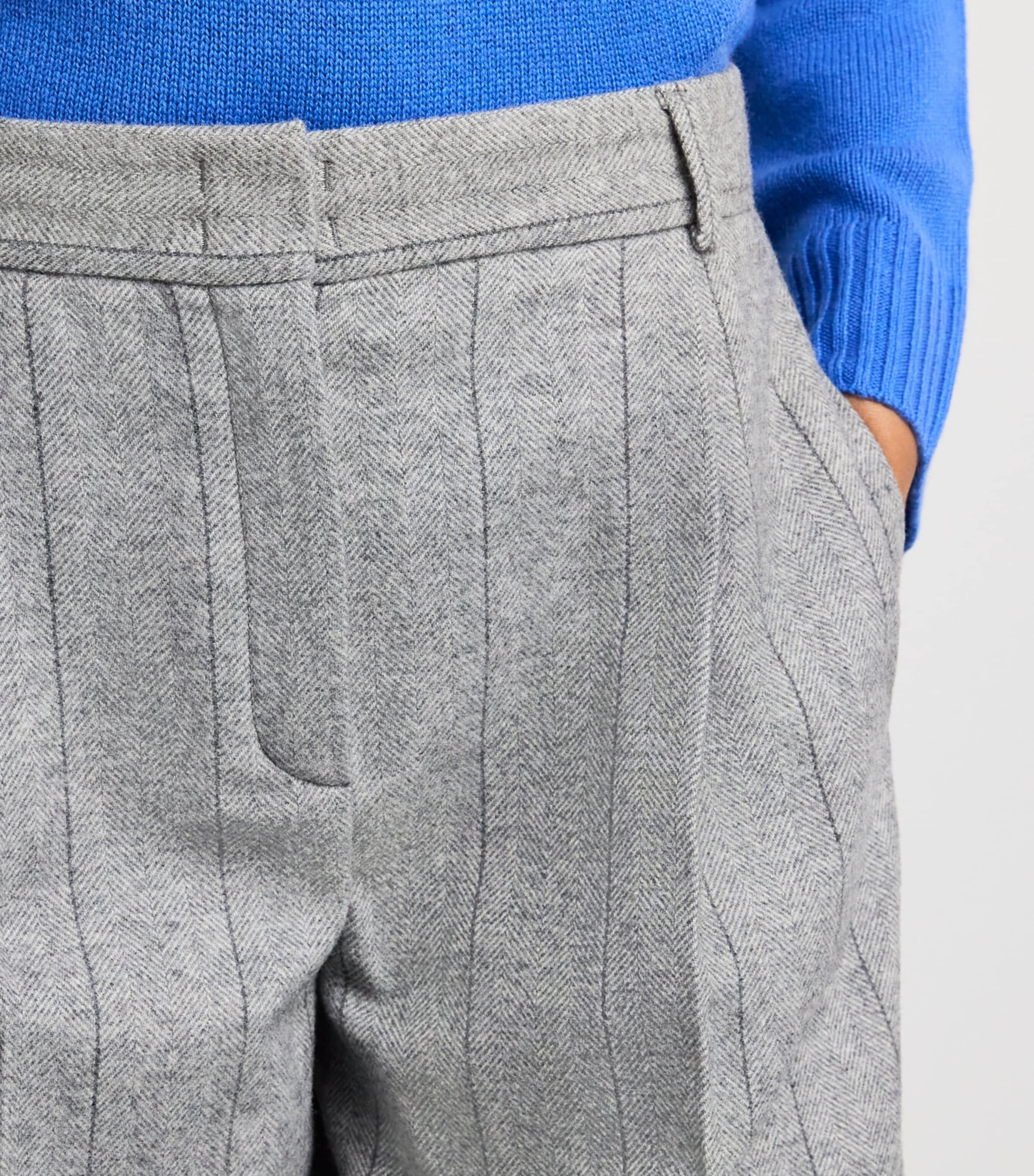 Wool-Blend Trousers GREY Image 6