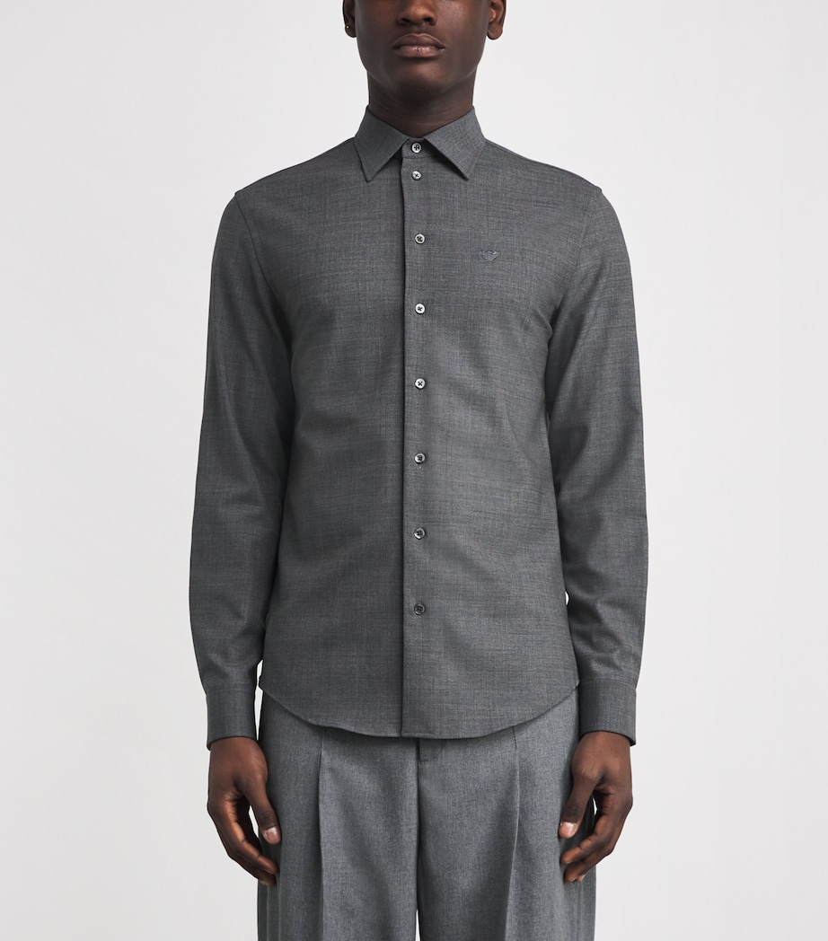 Stretch-Wool Logo Shirt O8003 Image 3