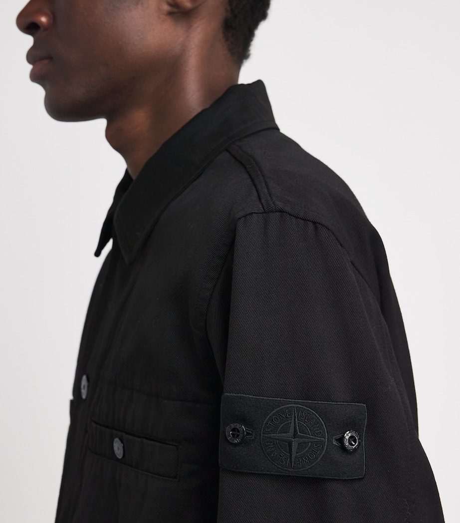 Stone Island Mens Virgin Wool-Cotton Gabardine-TC_S.I. Ghost Jacket Image 3