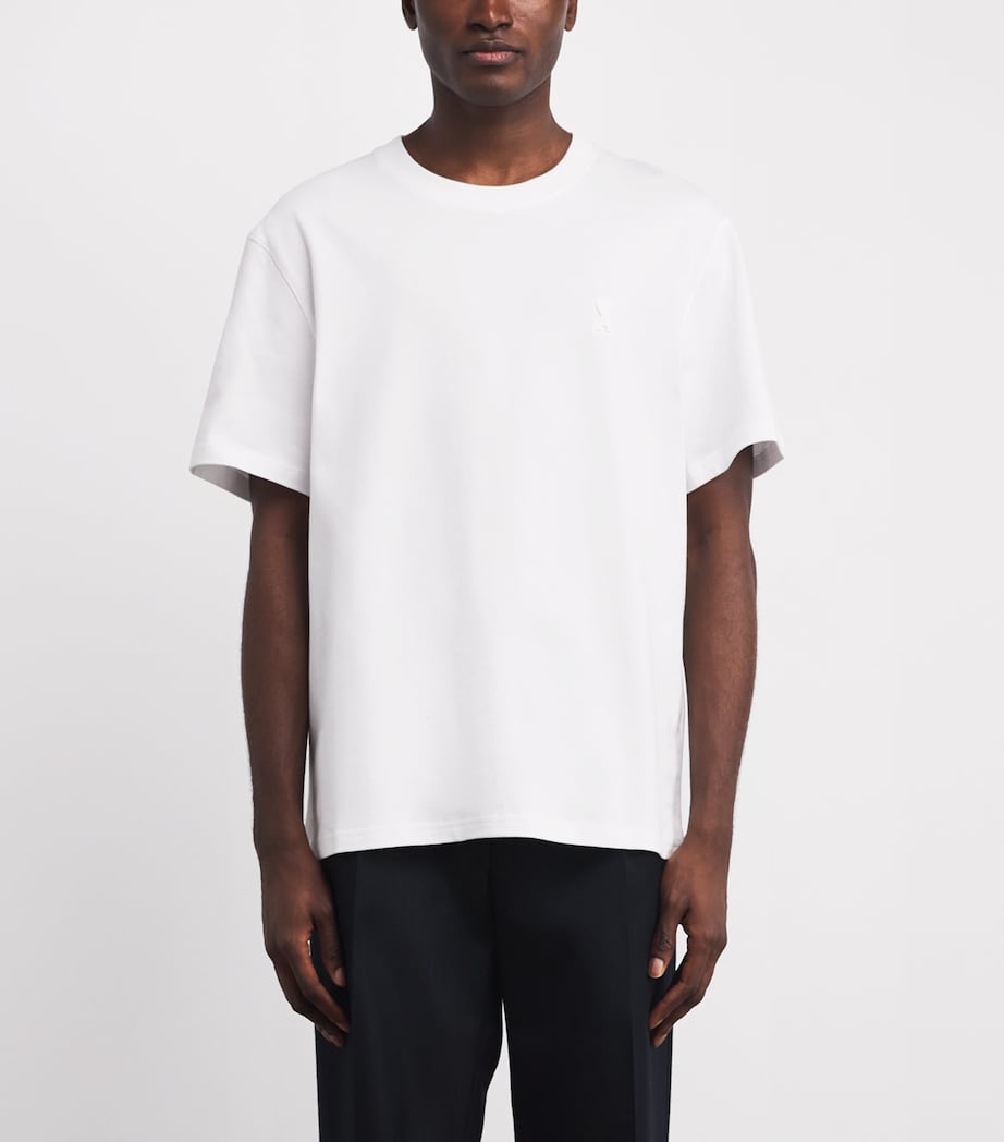 Cotton Embroidered Logo T-Shirt 100 - BLANC Image 4