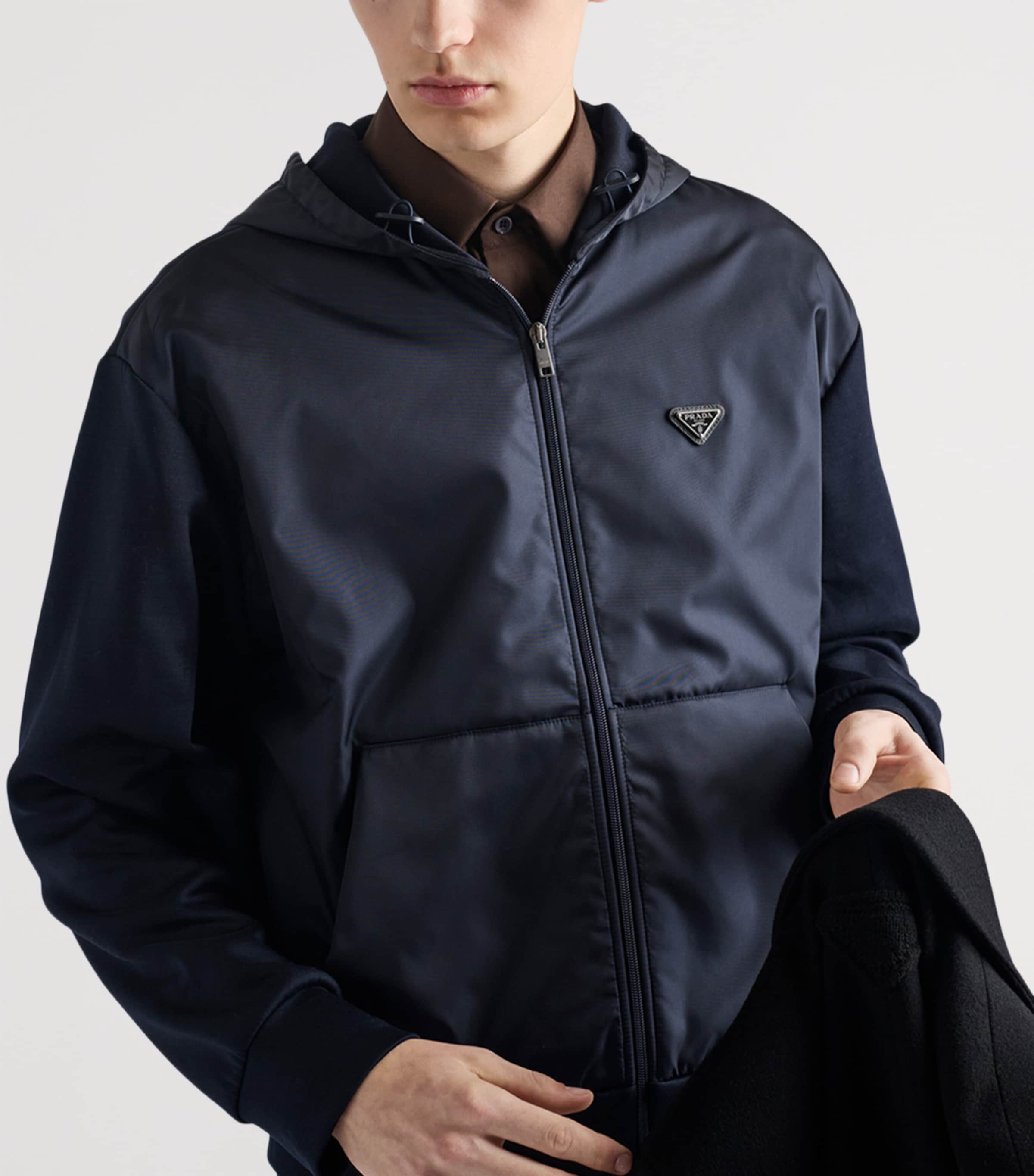 Cotton-Re-Nylon Zip-Up Hoodie F0QR3 Image 4