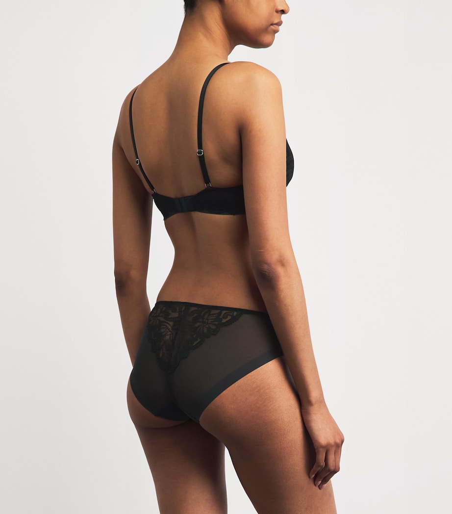 Wacoal Womens Lace-Trim Abéllia Briefs Black Image 3