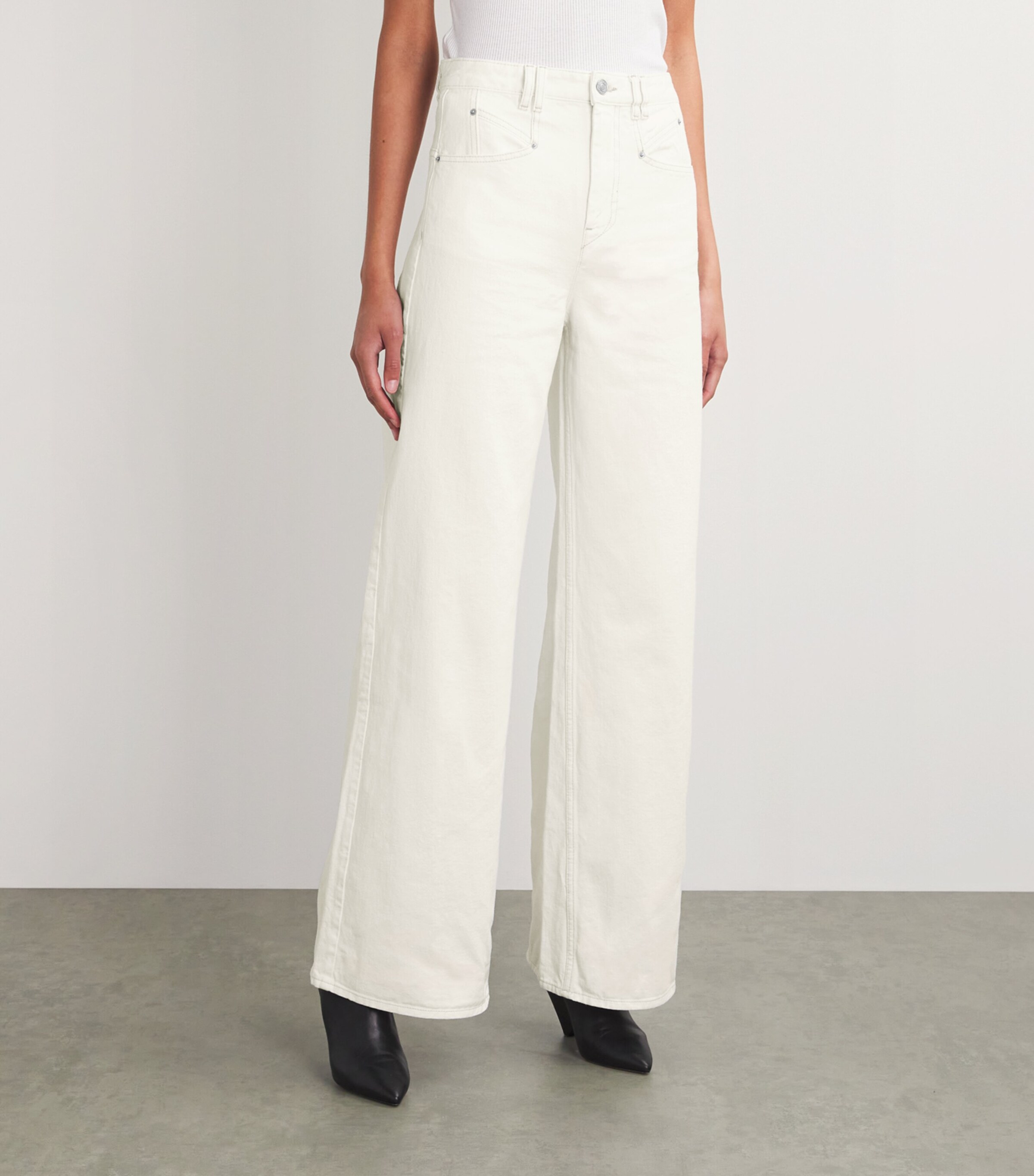 Flared Lemony Jeans 20WH WHITE Image 3