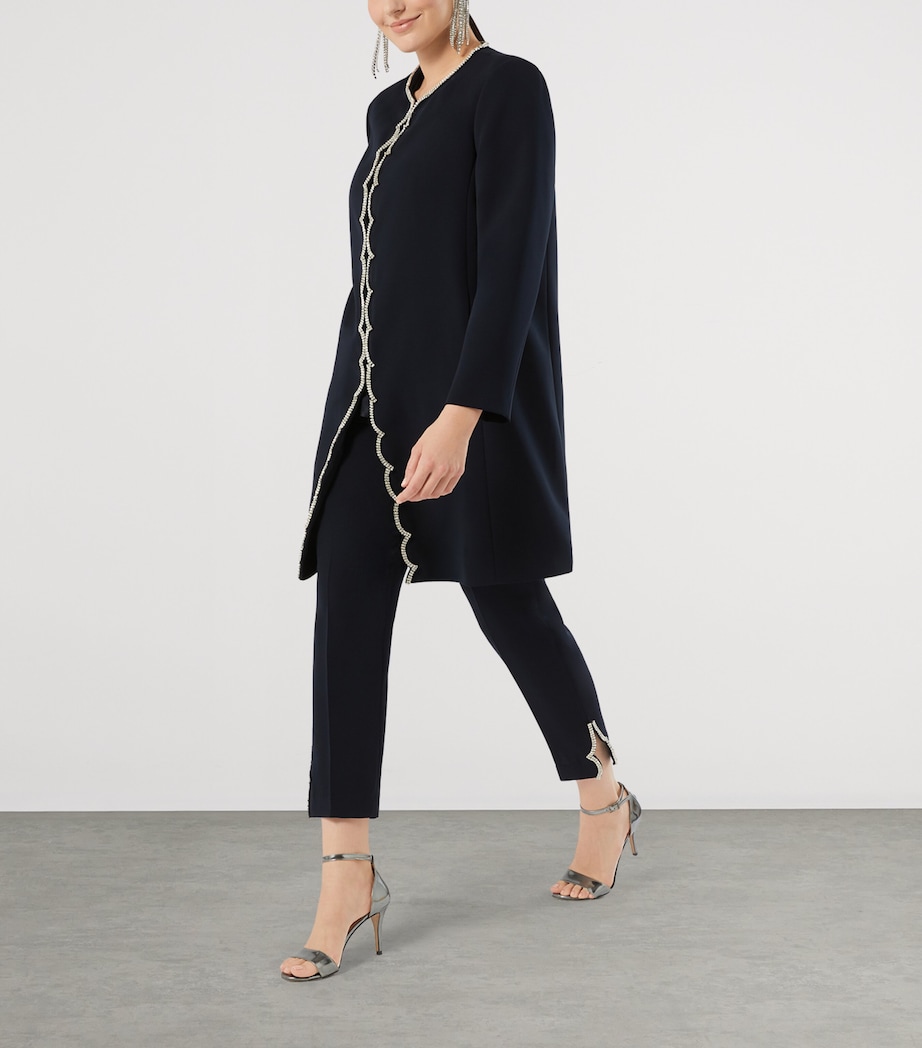 Marina Rinaldi Womens Embellished Overcoat Midnightblue Image 4