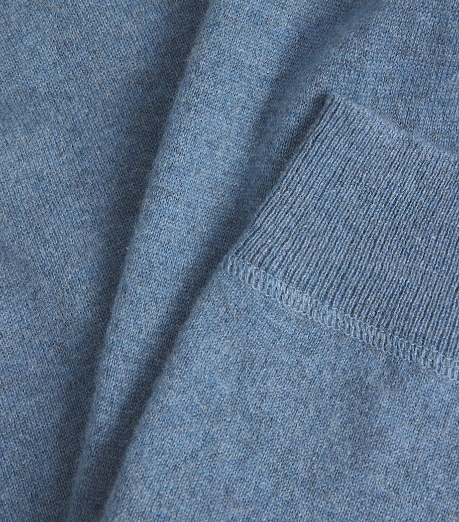 Cashmere Knitted Hoodie MYSTIC BLUE HEATHER Image 5