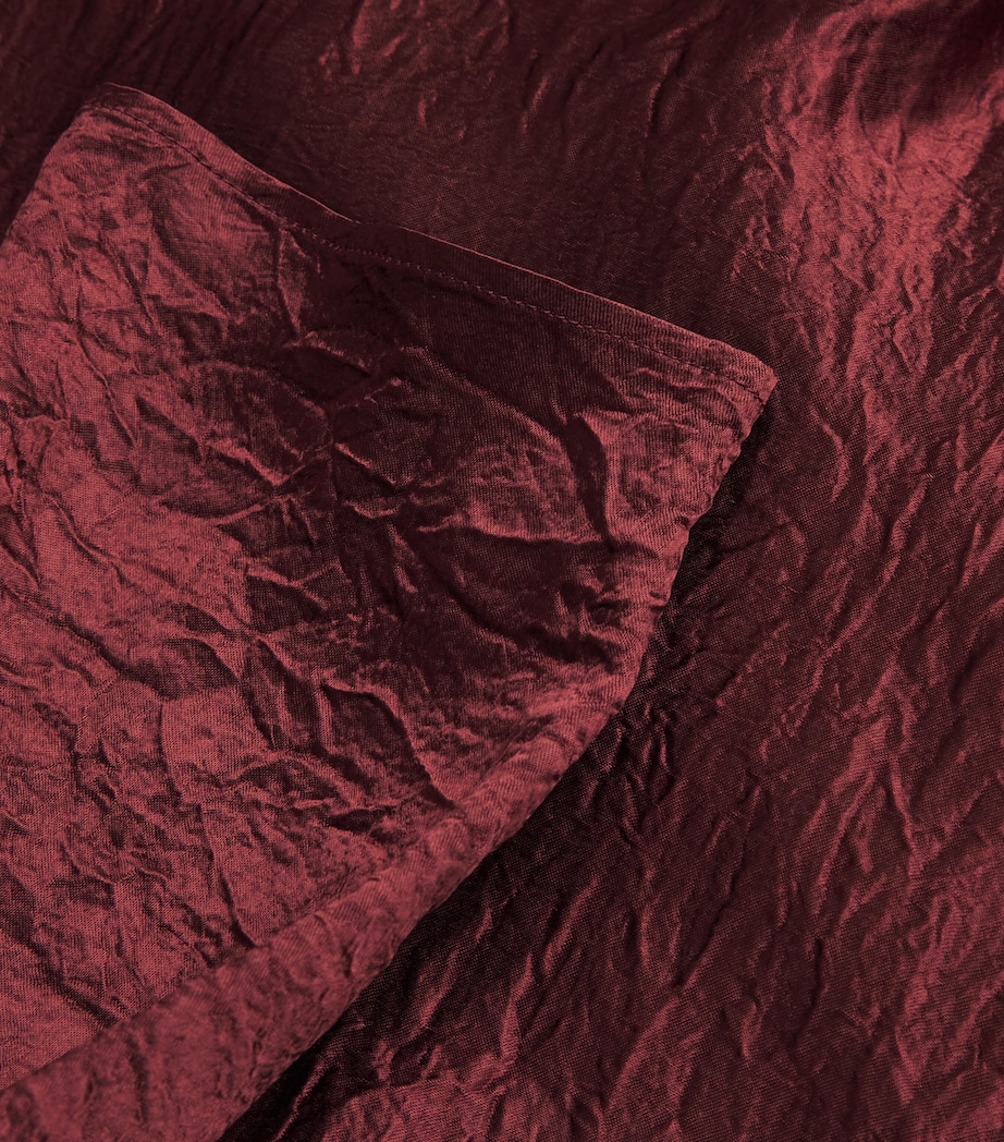 Satin Draped Luster T-Shirt M12 MERLOT Image 5