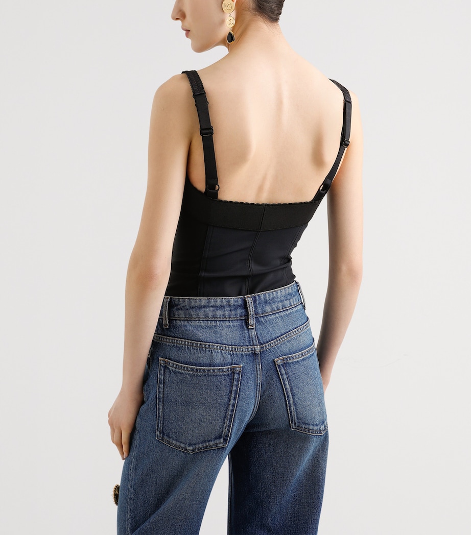 Satin Corset Top N0000-BLACK Image 3