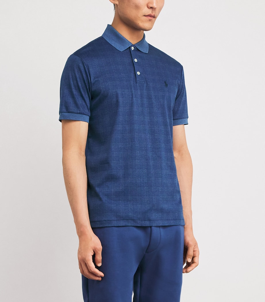 Cotton Glen Plaid Polo Shirt BLUE Image 3