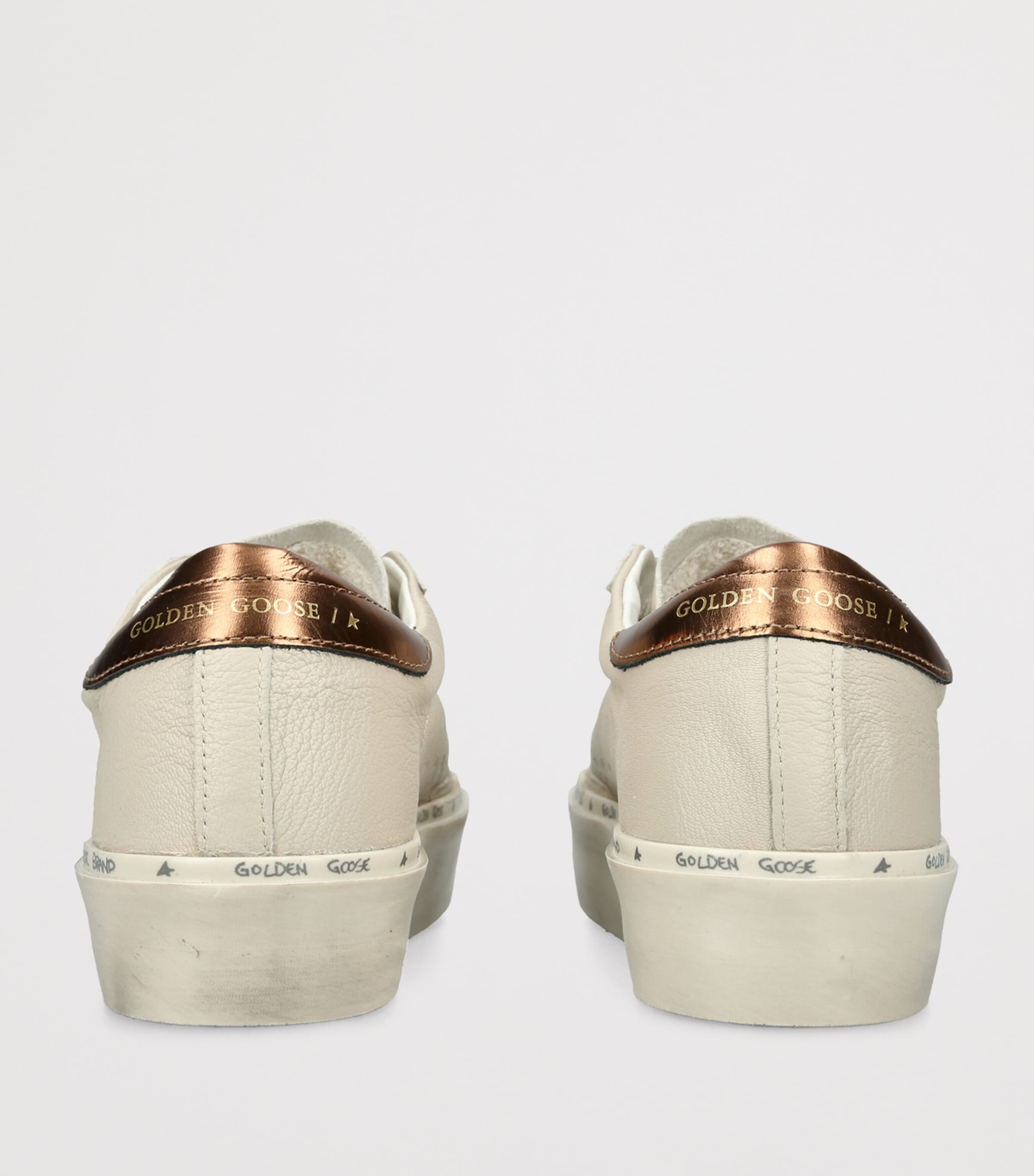 Golden Goose Leather Hi Star Sneakers Cream Comb Image 4