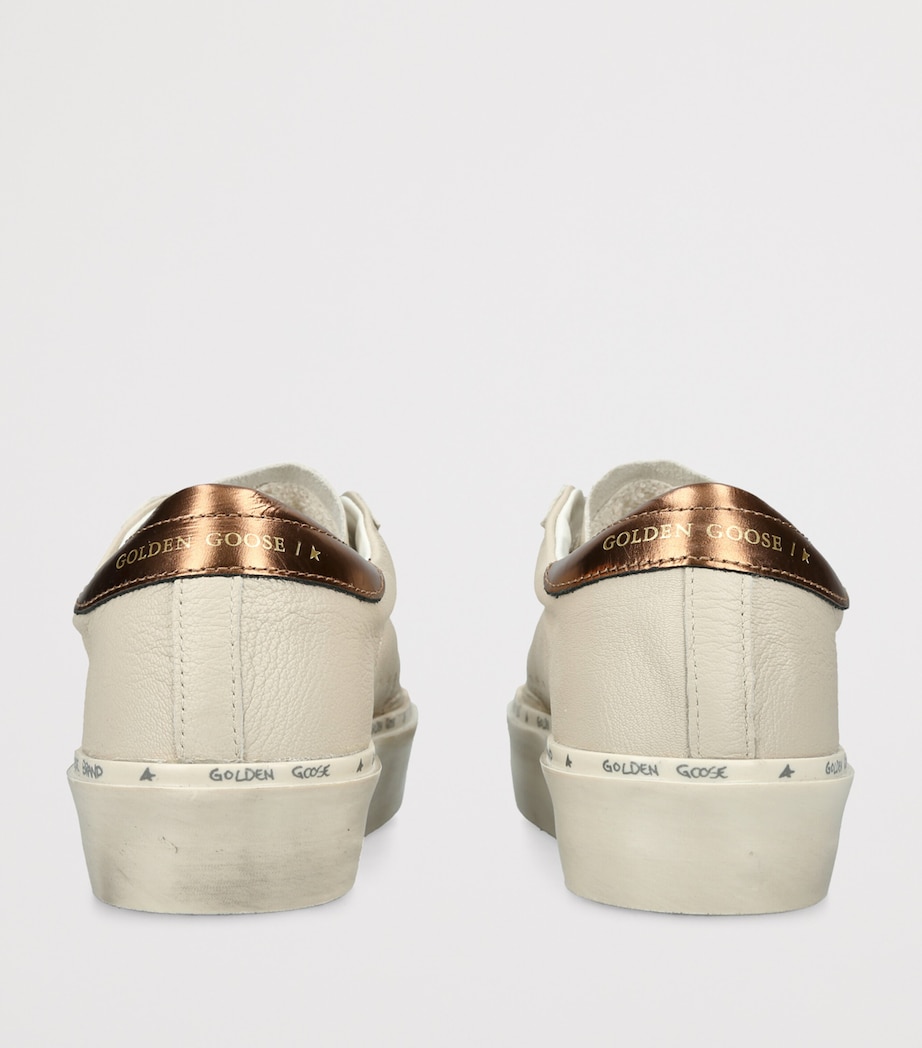 Golden Goose Leather Hi Star Sneakers Cream Comb Image 4