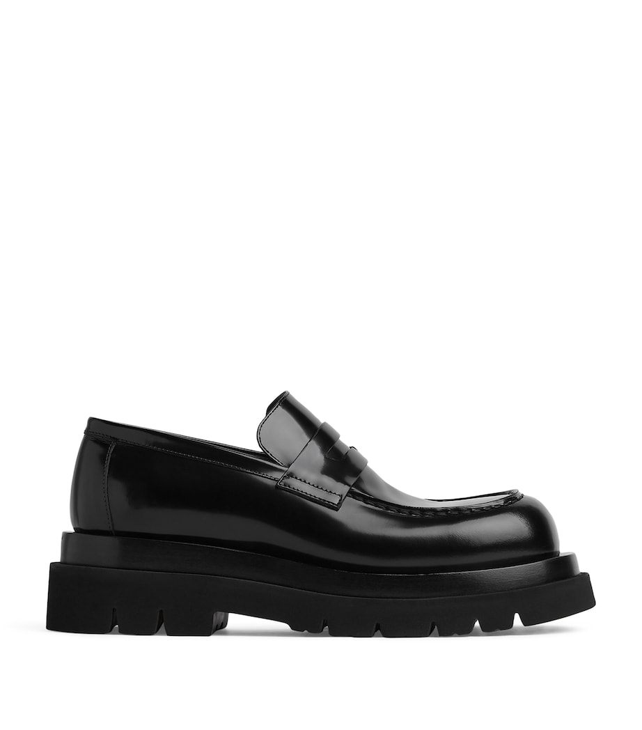 Calfskin Lug Flatform Loafers 55 NERO/NERO Image 1