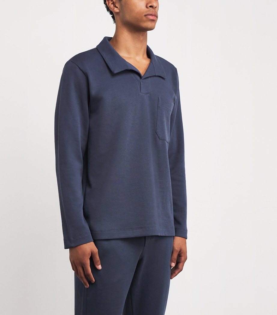 Stretch-Cotton Travelwear Sweatshirt 2635 OMBRE BLUE Image 3