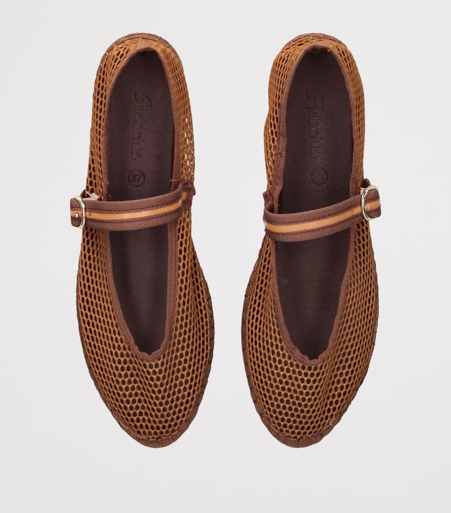 Mesh Isabella Ballet Flats DK.BRN COM Image 4