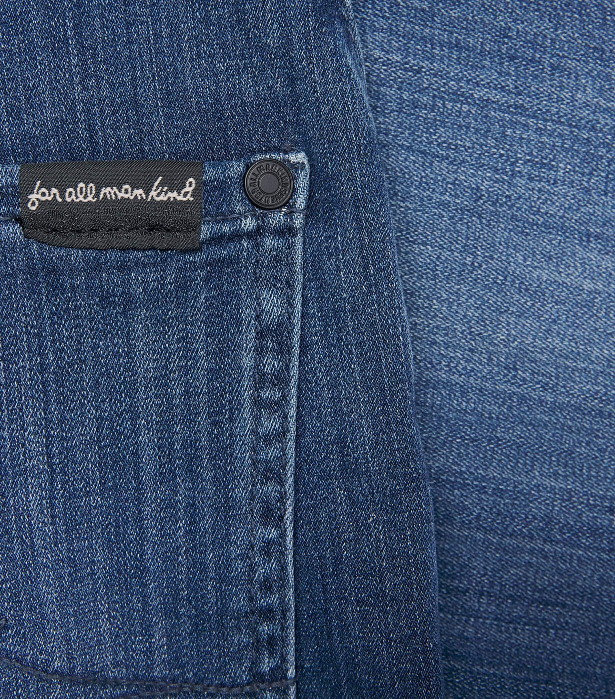 7 For All Mankind Mens Standard Straight Jeans Mid Blue Image 6
