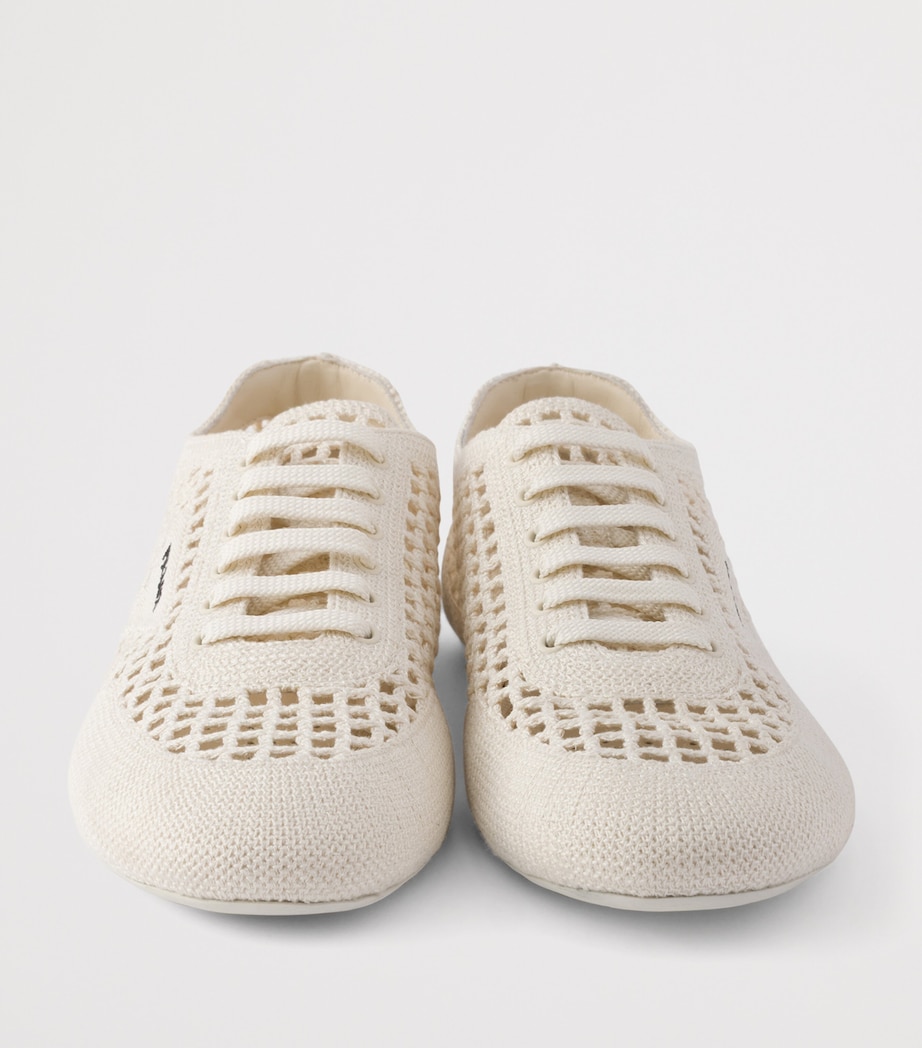 Cotton Crochet Collapse Sneakers F0304 Image 5