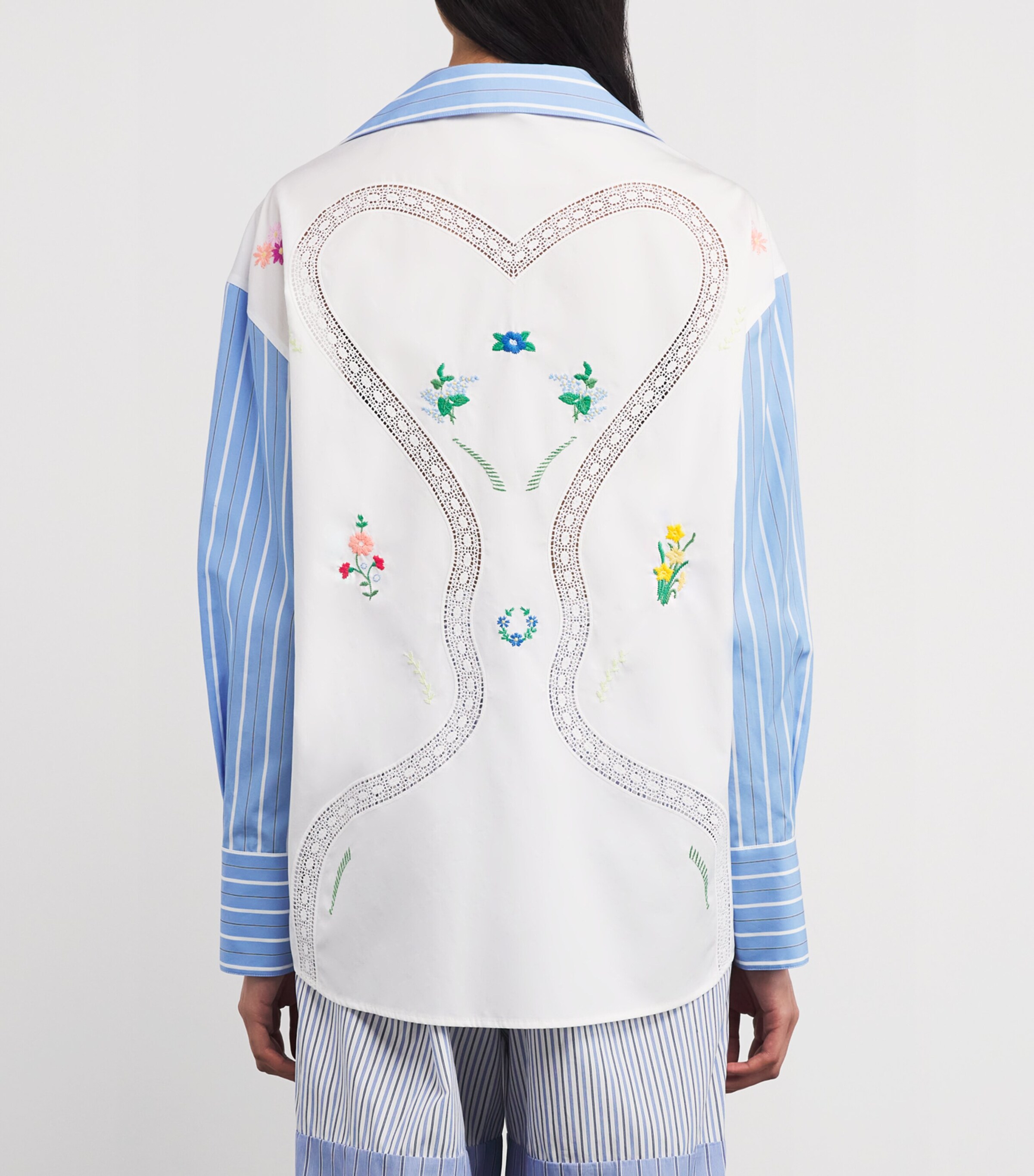 Cotton Poplin Stripe Shirt LIGHT BLUE Image 4