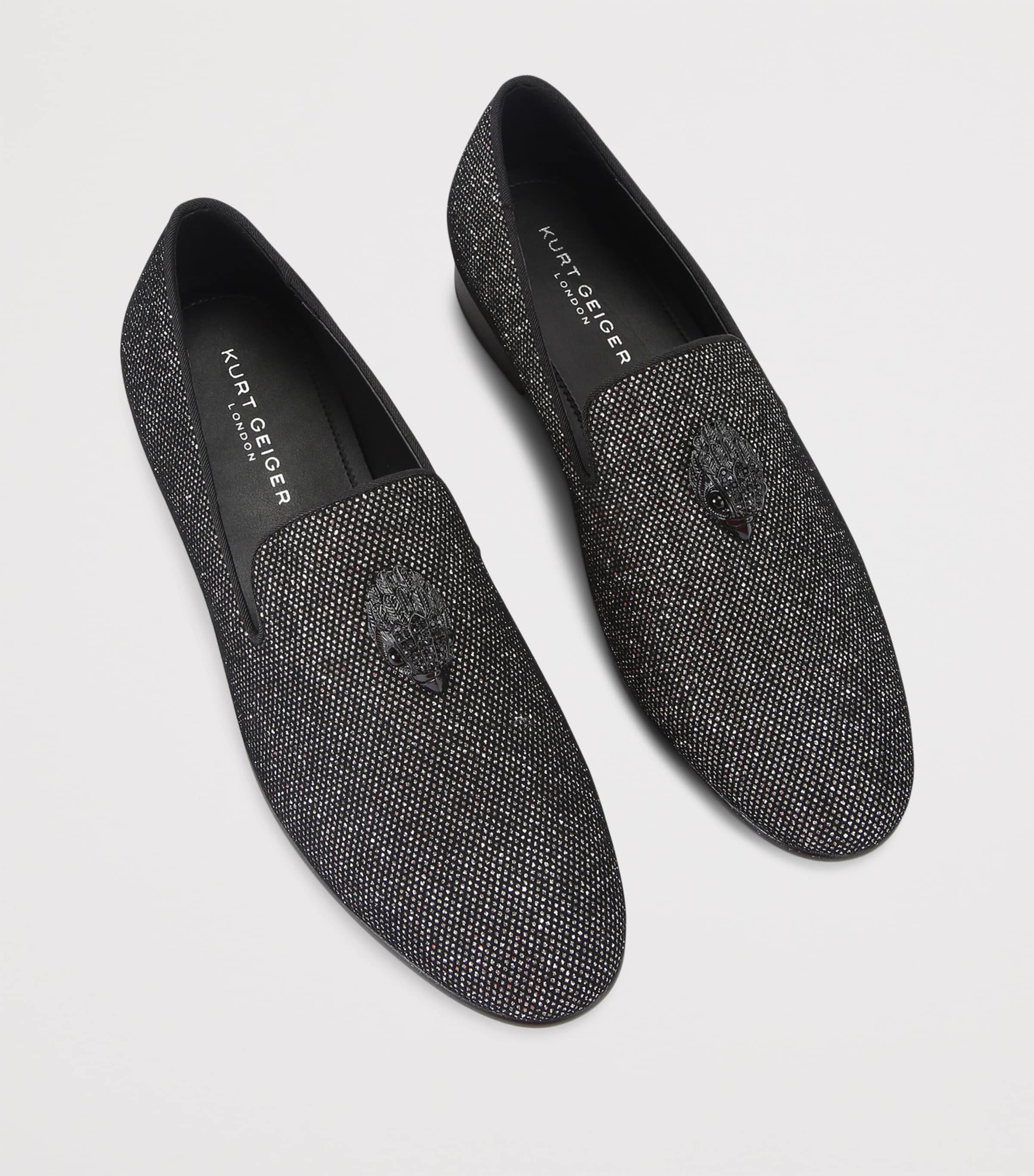 Embellished Ace Stud Loafers BLK/GREY Image 4