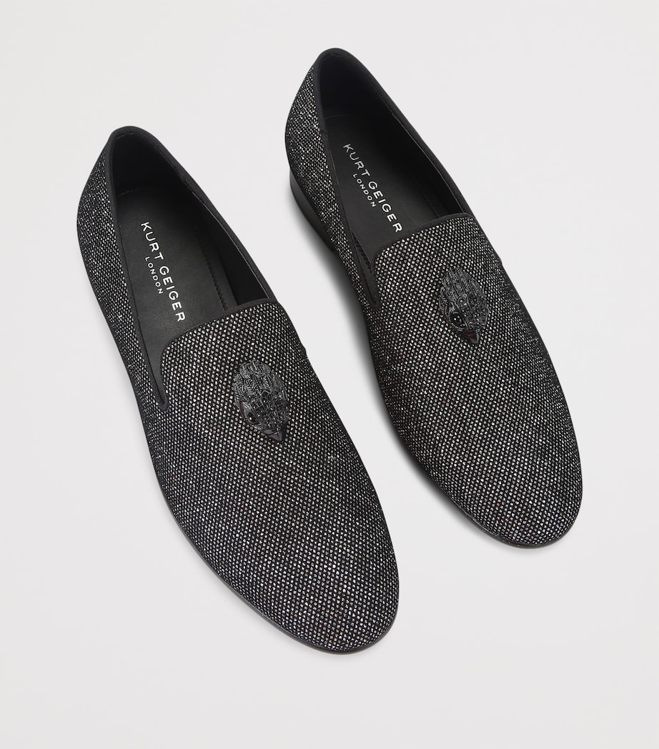 Embellished Ace Stud Loafers BLK/GREY Image 4