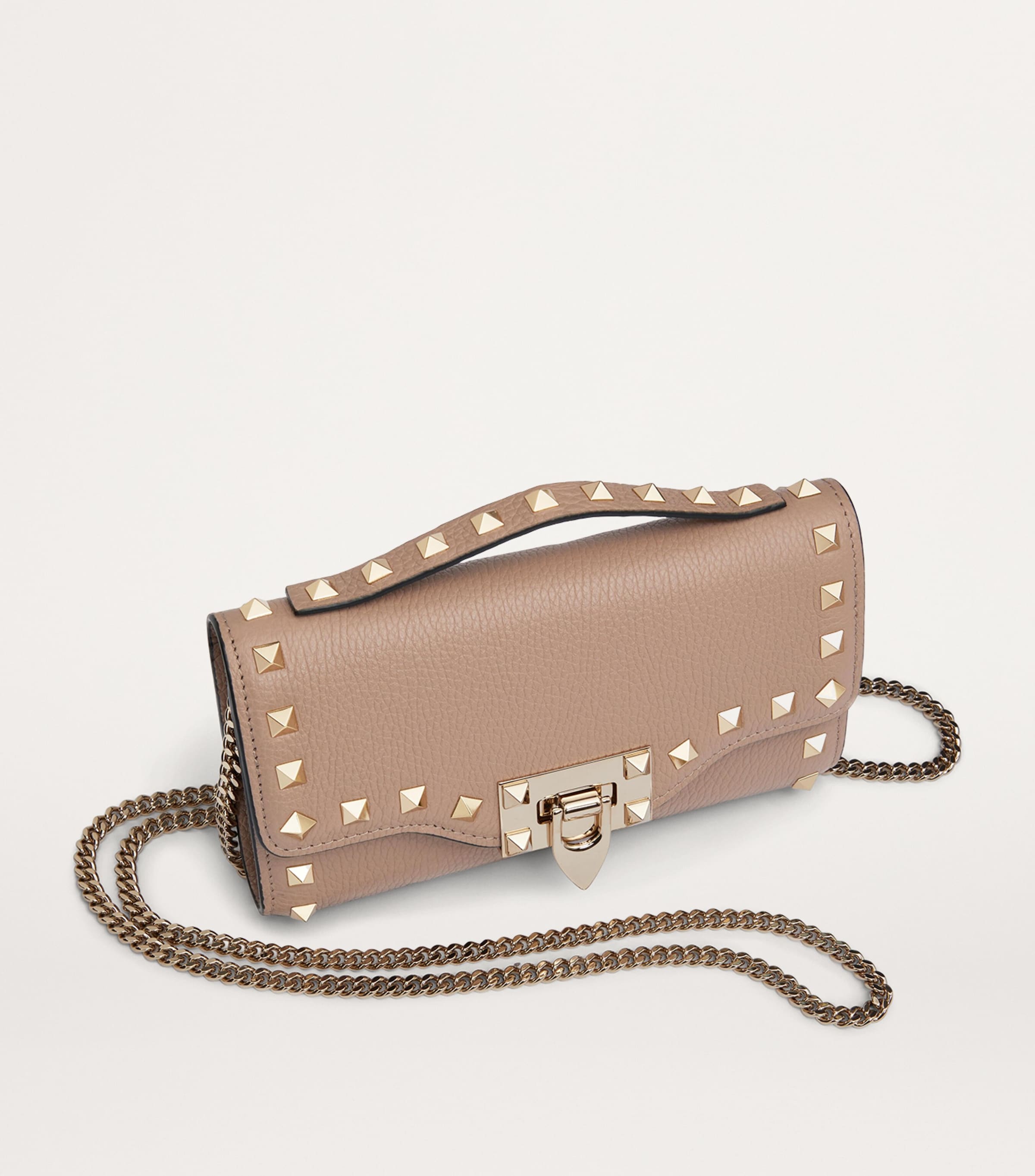Leather Rockstud Chain Wallet P45 Image 5
