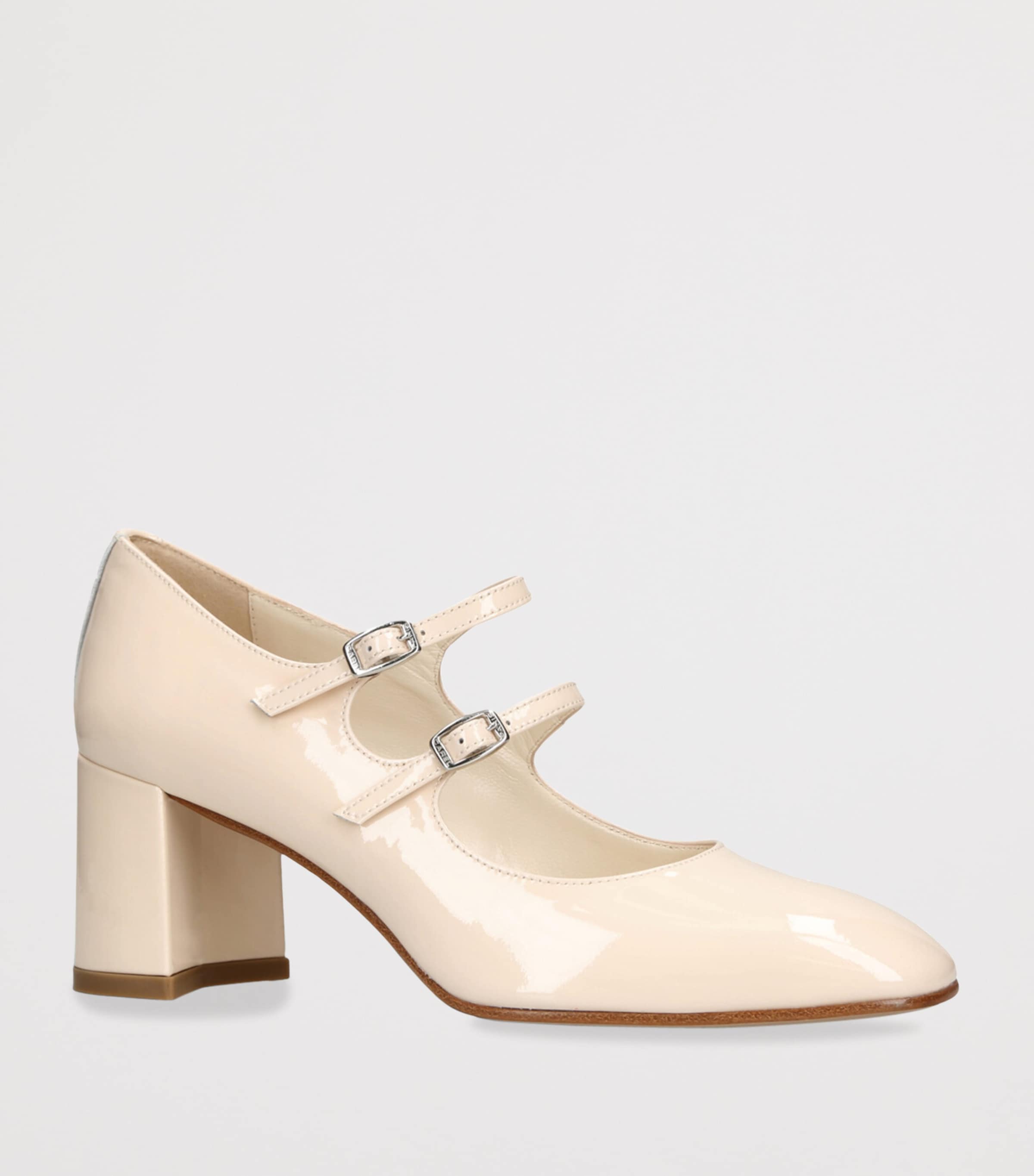Carel Patent Leather Alice Mary Jane Pumps 60 Blush Image 3