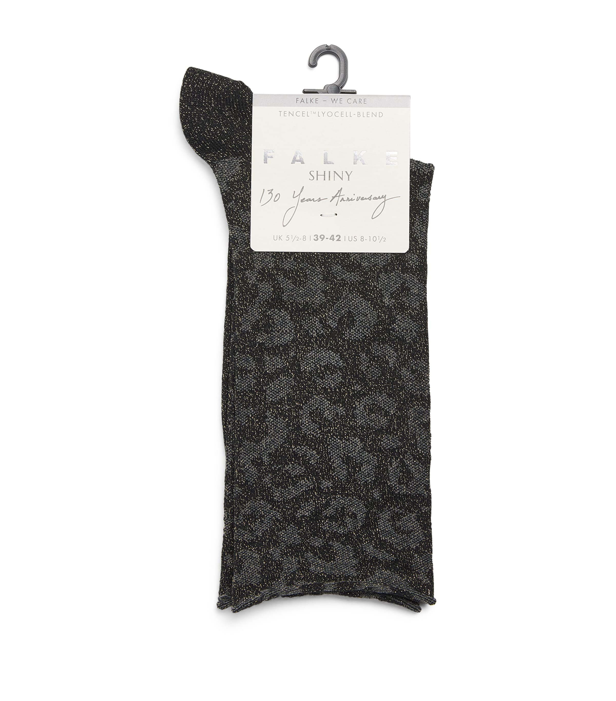 Falke Shiny Leopard Socks In Gray