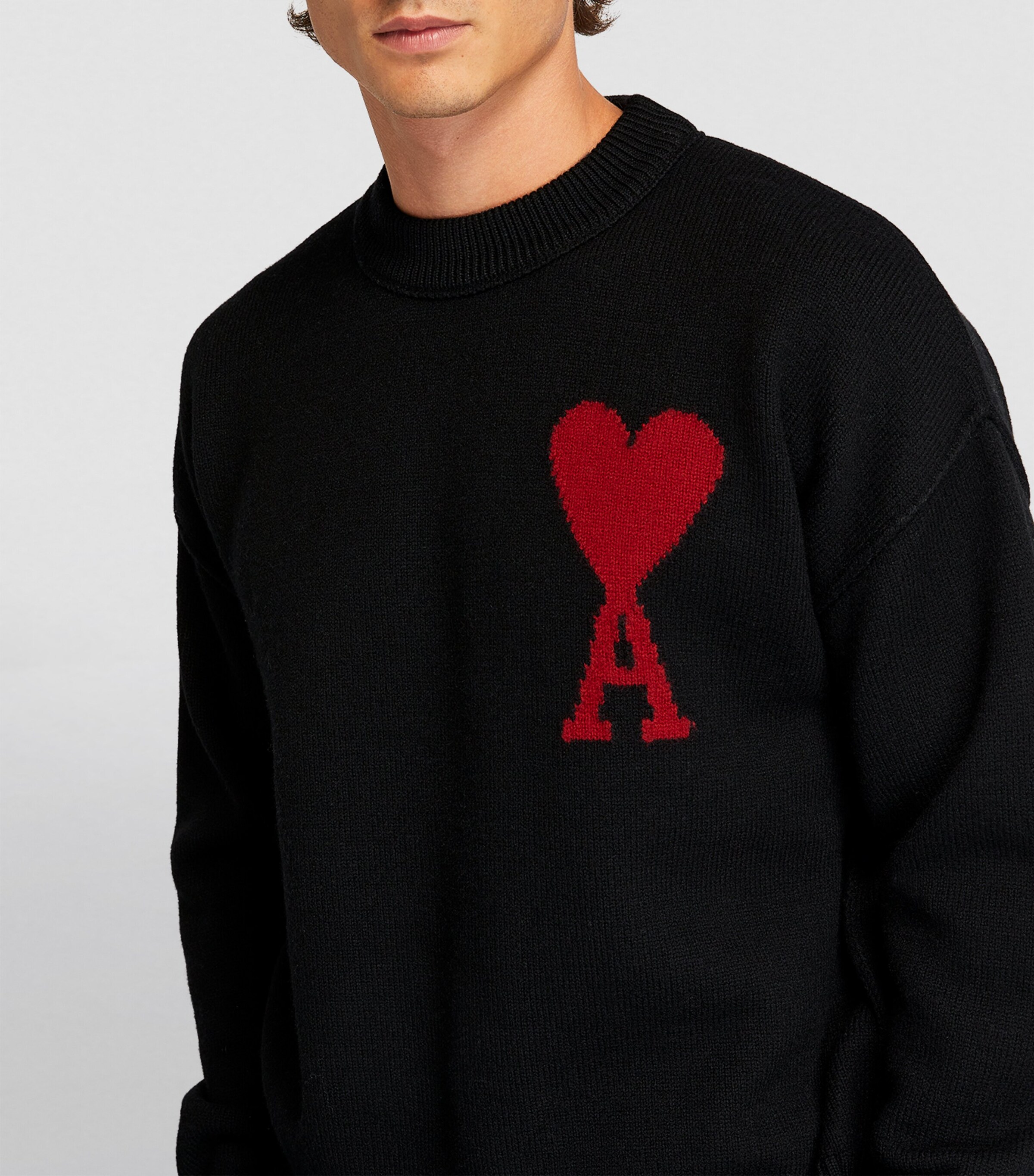 AMI Paris Mens Wool Ami de Coeur Sweater Image 6