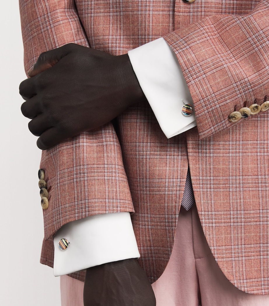 Signature Stripe Cufflinks 92_MULTI COLOURED Image 2