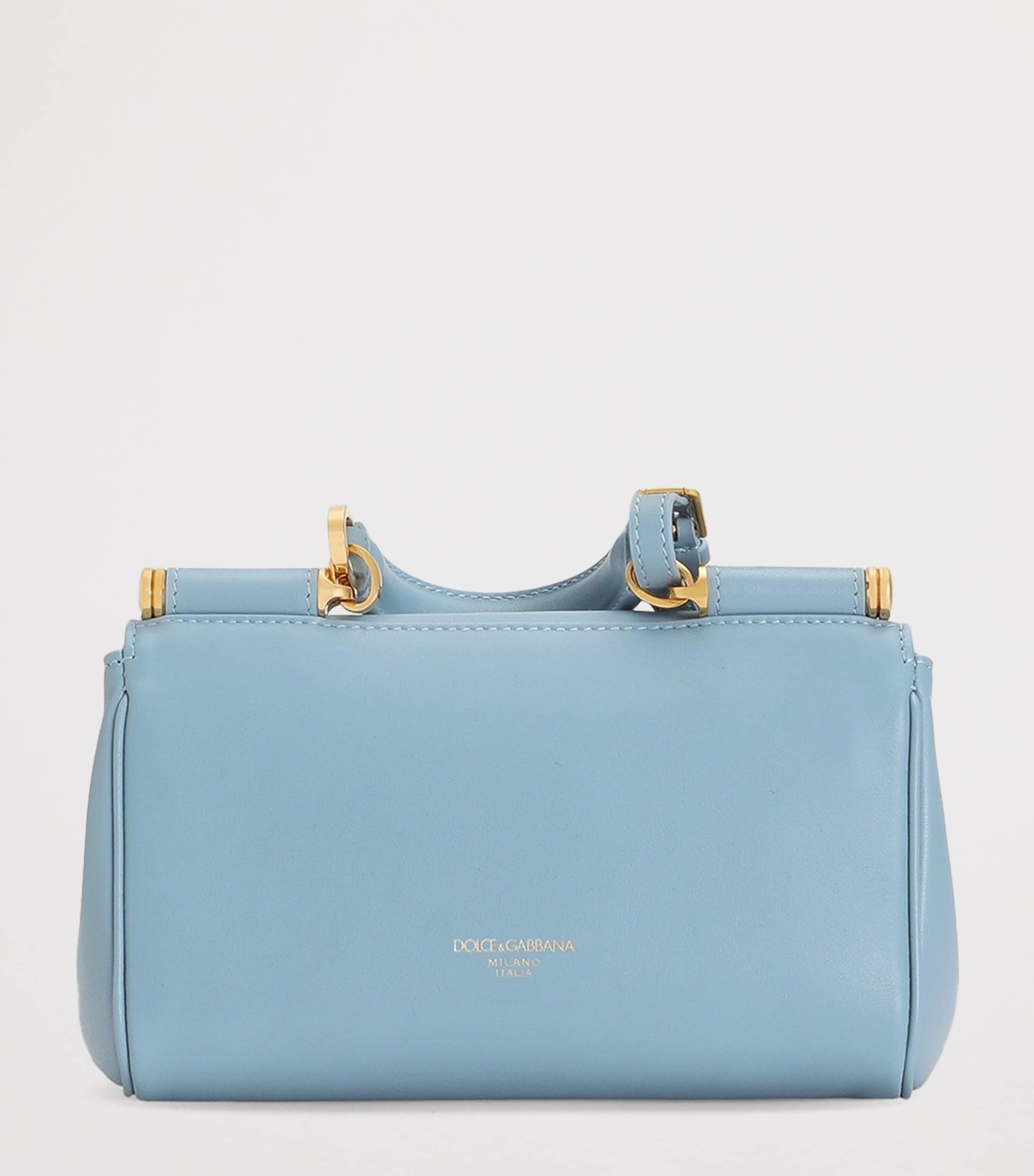 Dolce&Gabbana Plongé Calfskin My Sicily Top-Handle Bag Light Blu Image 5
