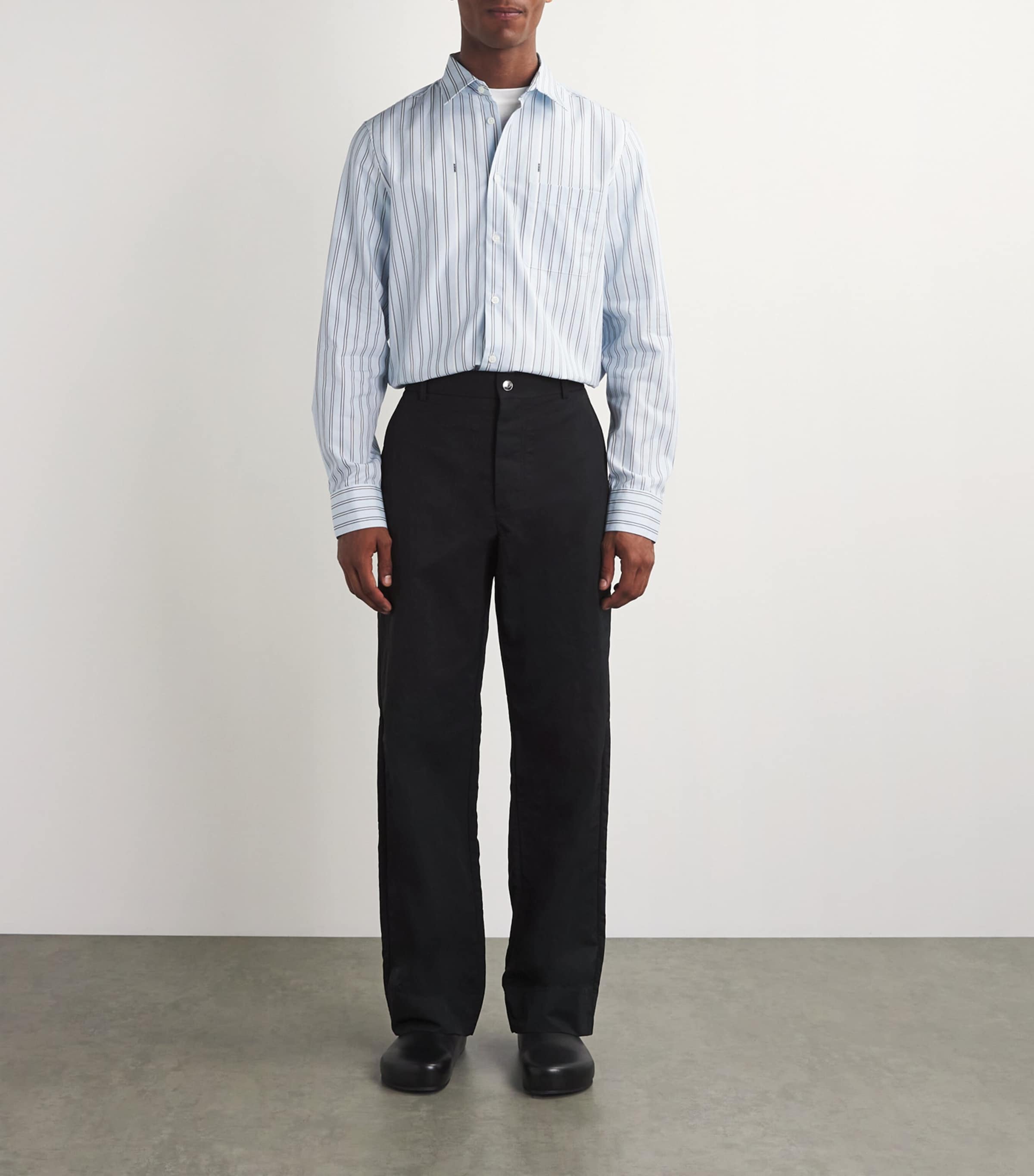 Jacquemus Mens Twill Workwear Trousers Black Image 2
