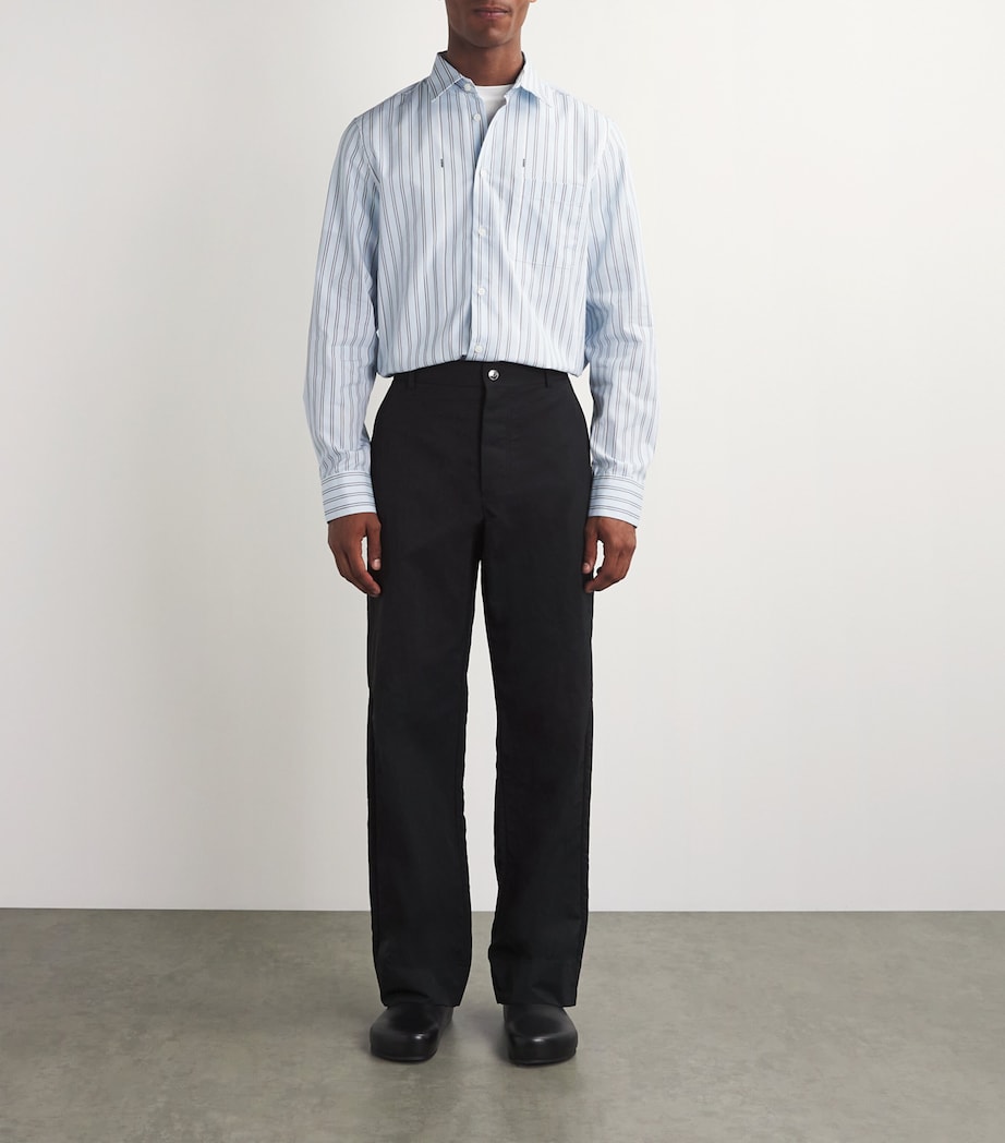 Jacquemus Mens Twill Workwear Trousers Black Image 2