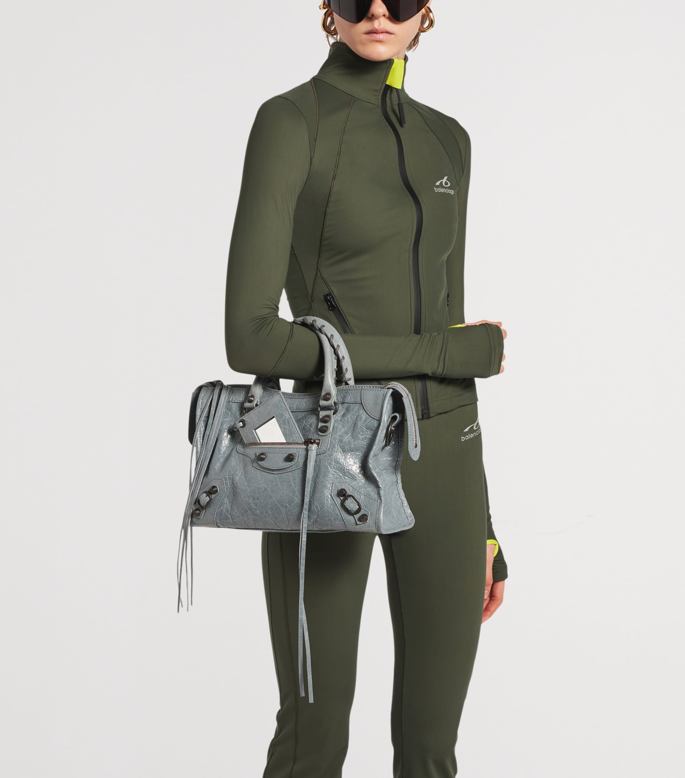 Balenciaga Small Lambskin Le City Top-Handle Bag Image 6