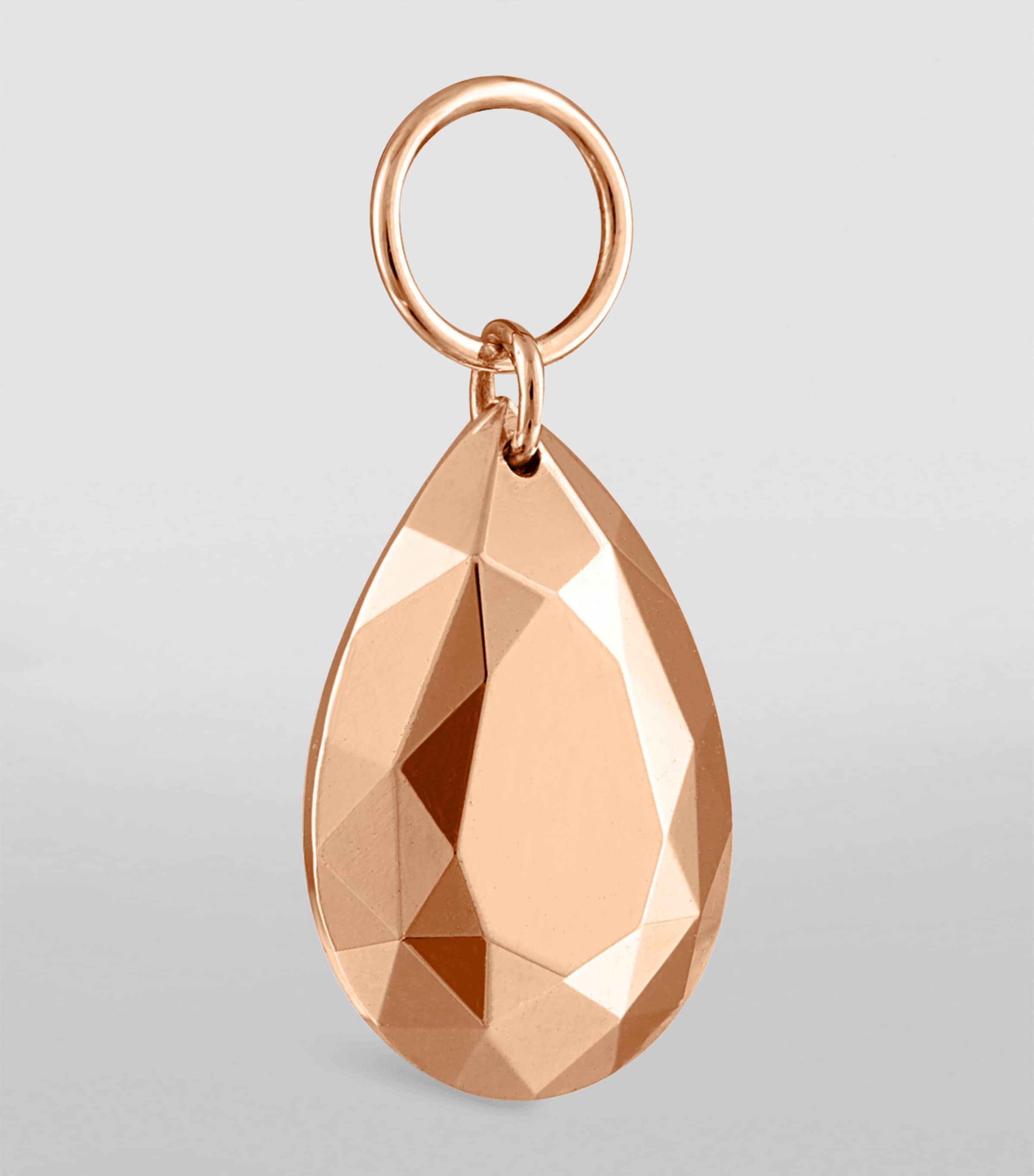 Faceted Pear Single Charm (9mm) ROSE GOLD Image 4