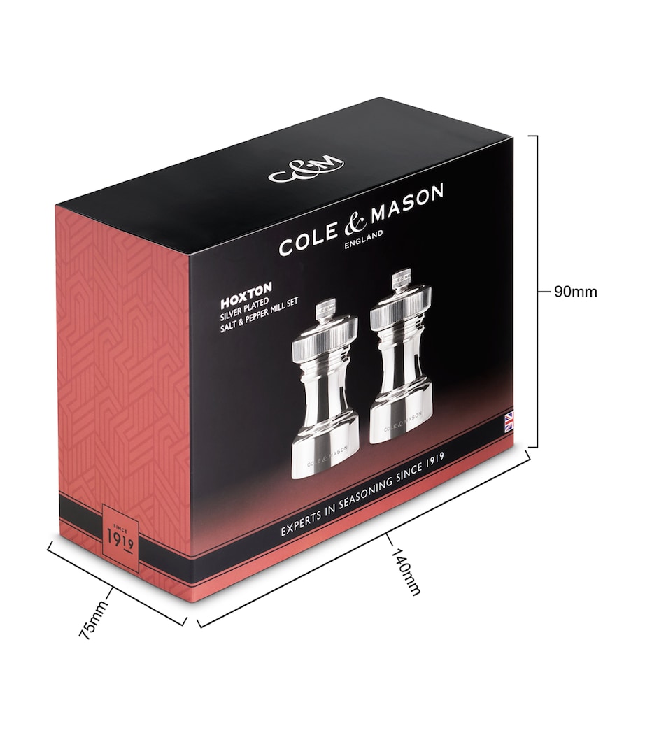Silver-Plated Hoxton Salt and Pepper Mills Gift Set SILVER Image 3