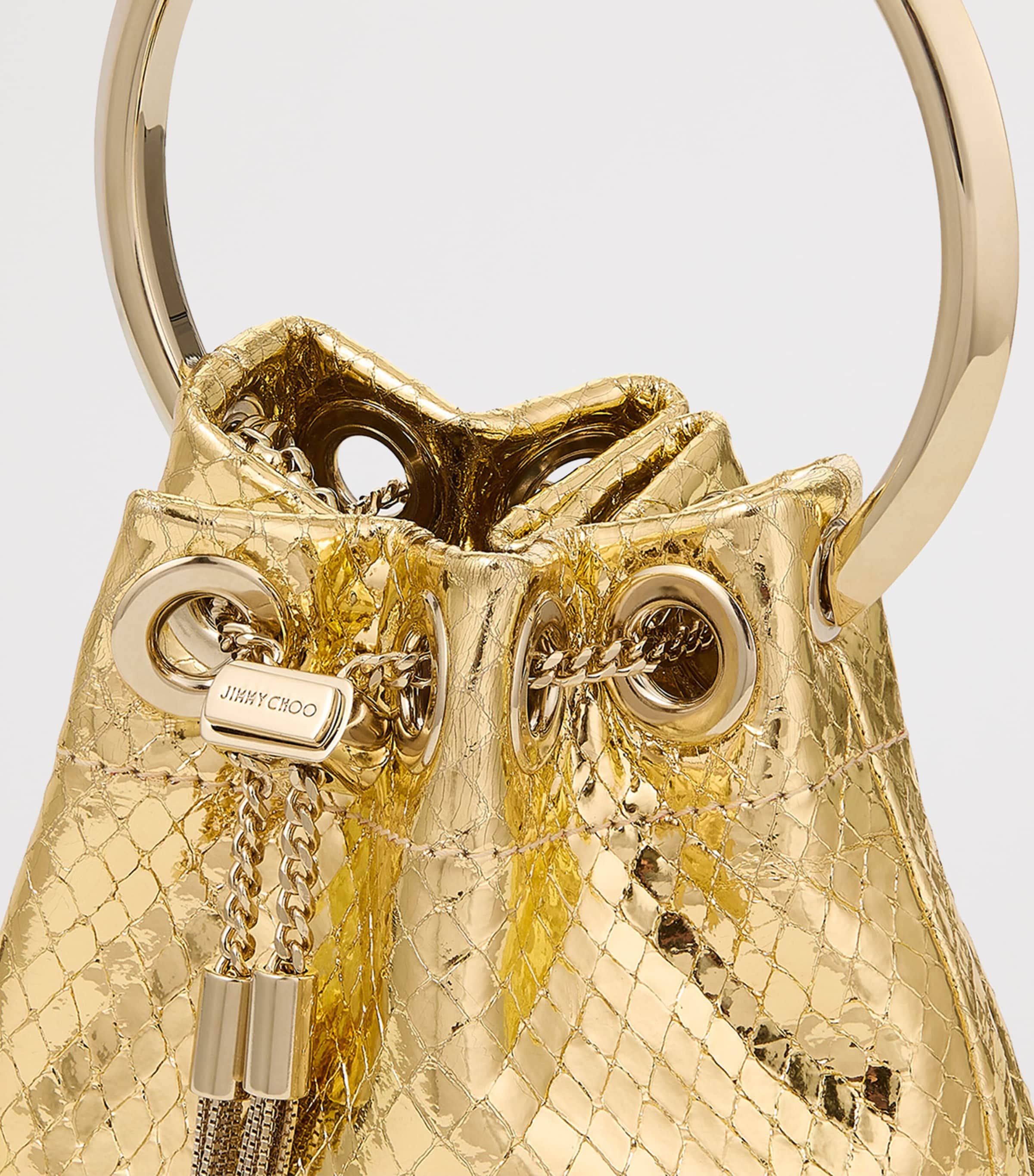 Micro Bon Bon Leather Top-Handle Bag GOLD/LIGHT GOLD Image 3