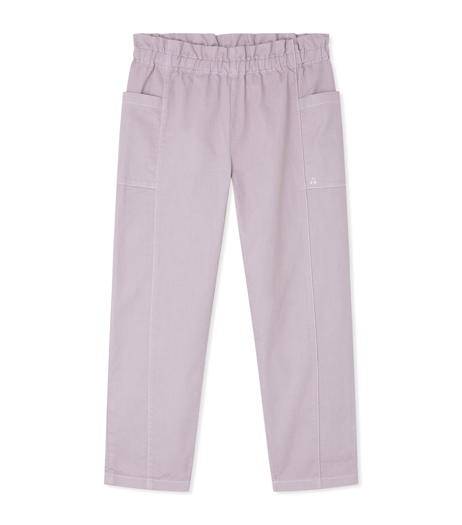 Bonpoint Organic Cotton Tiche Trousers (4-8 Years) Lilas Image 1