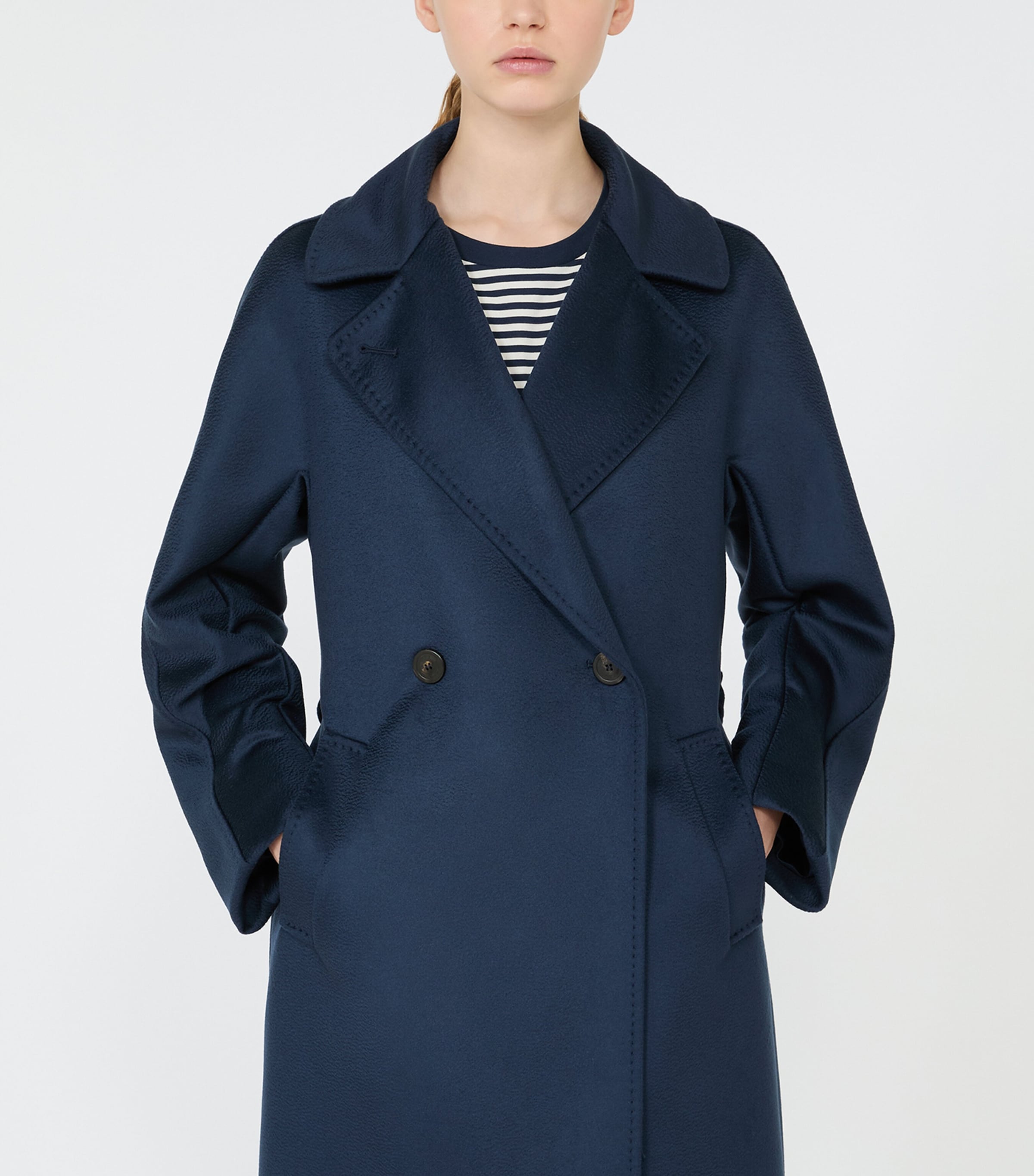 Weekend Max Mara Womens Wool Double-Breasted Coat Ultramarine Image 5